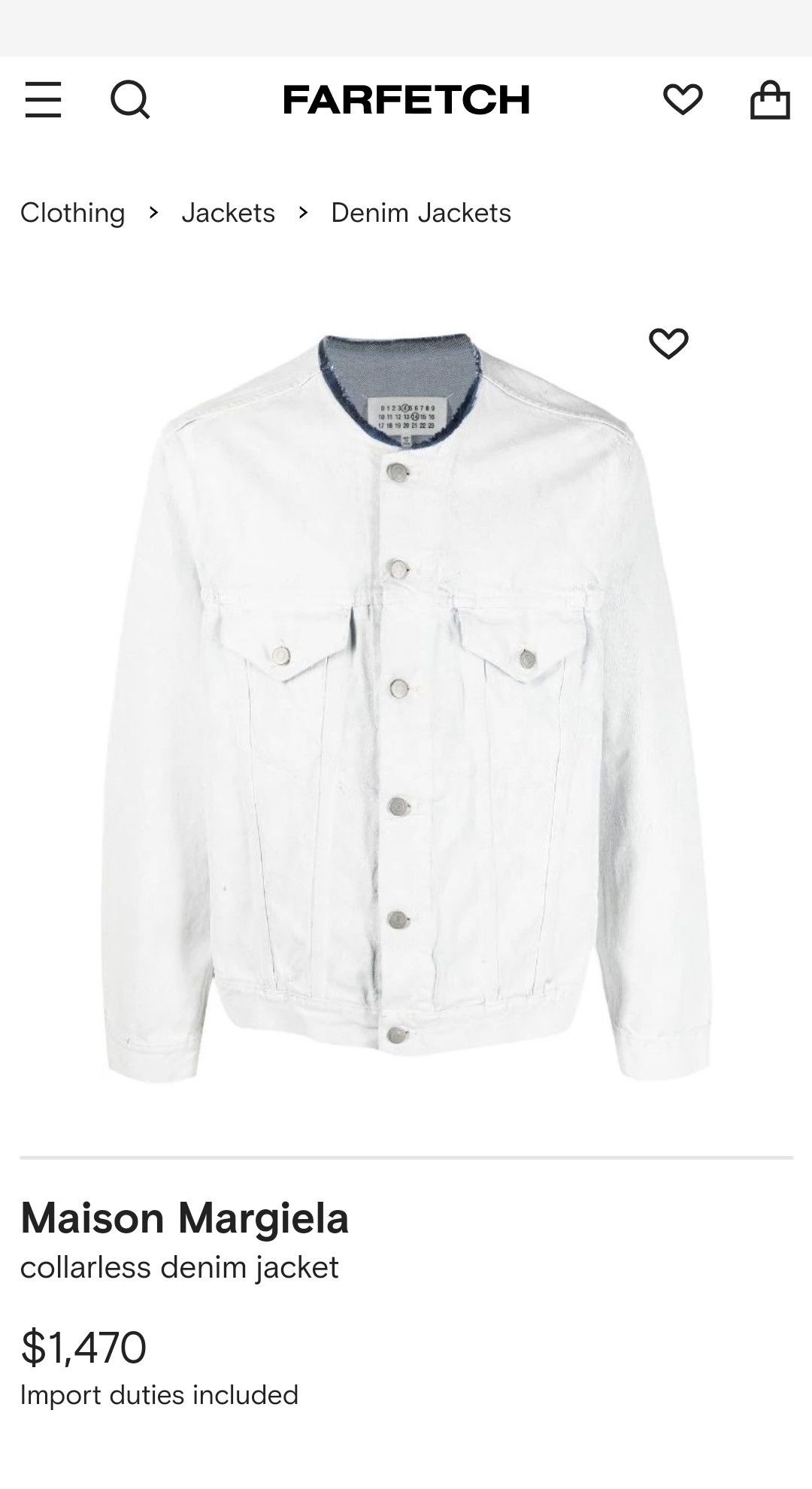 【送料&関税込】Maison Margiela Denim Jacket White Painted Denim Jacket Cracked White | Maison Margiela
