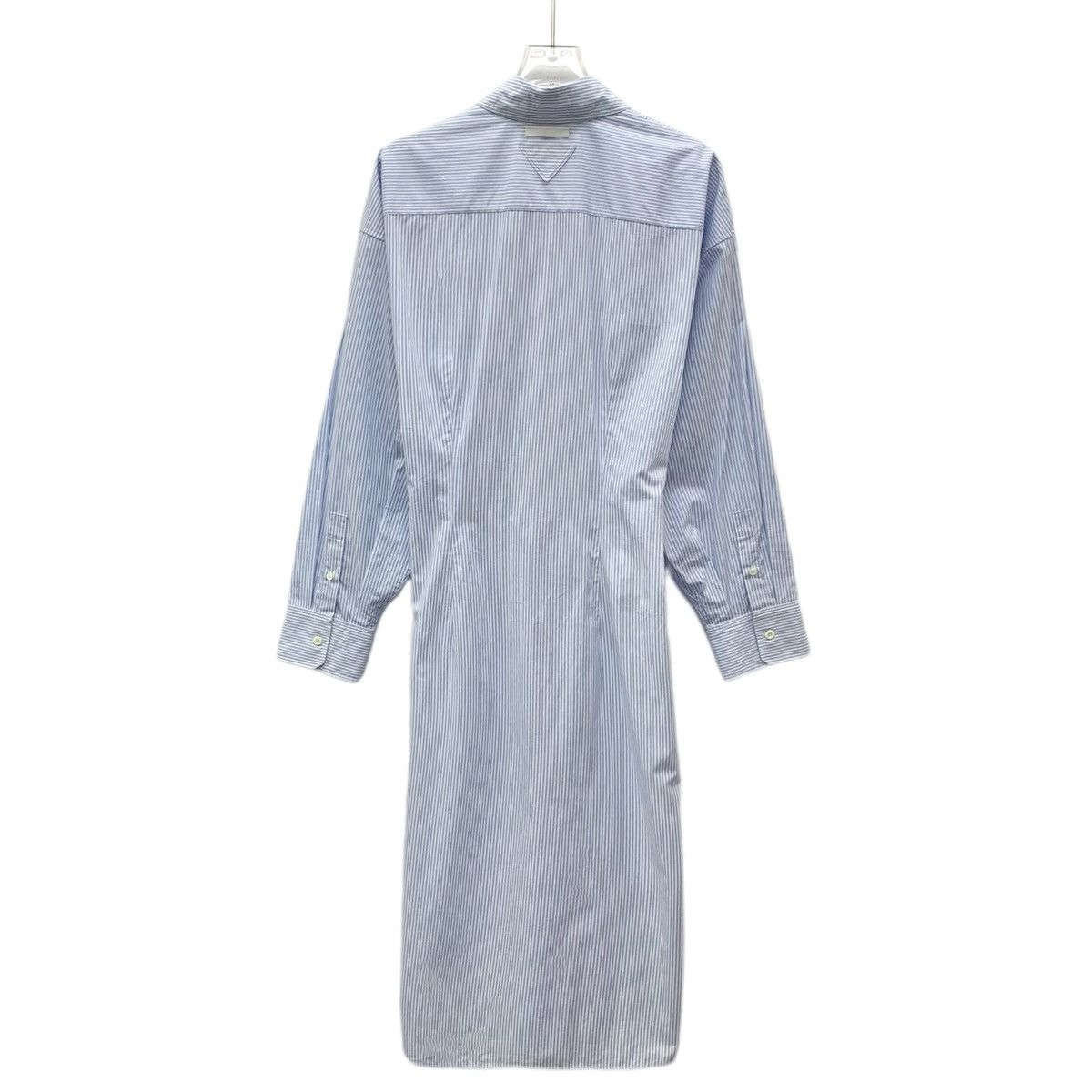 Prada Prada Blue And White Striped Long Sleeve Shirt Dress K26WX Size S / US 4 / IT 40 - 2 Thumbnail
