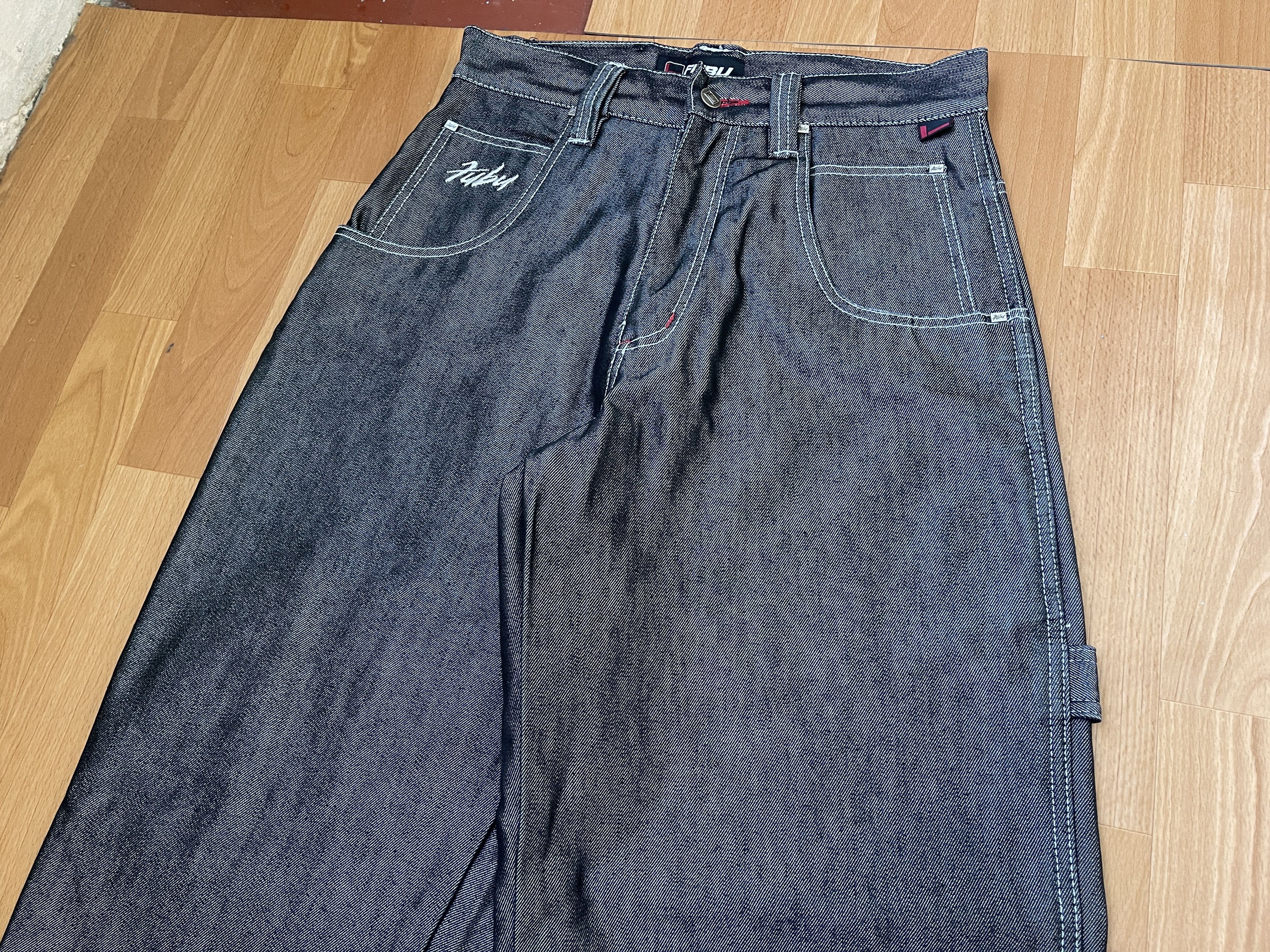 Fubu FUBU jeans shiny vintage baggy jeans silver metallic size 30 Size US 30 / EU 46 - 10 Thumbnail