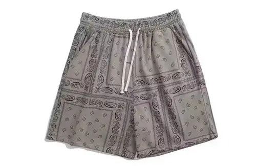 Japanese Brand 21SS Indigo Union Japan Grey Bandana Paisley Shorts Size US 33 - 2 Thumbnail