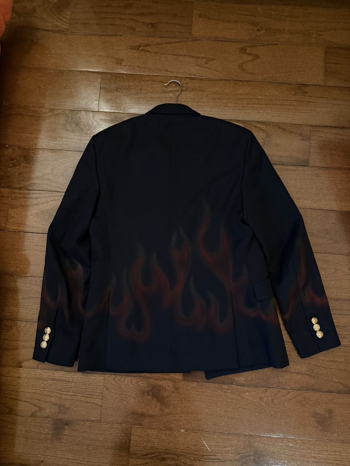 Palm Angels Palm Angels FW22 Burning Double Breasted Blazer Size 46R - 4 Thumbnail