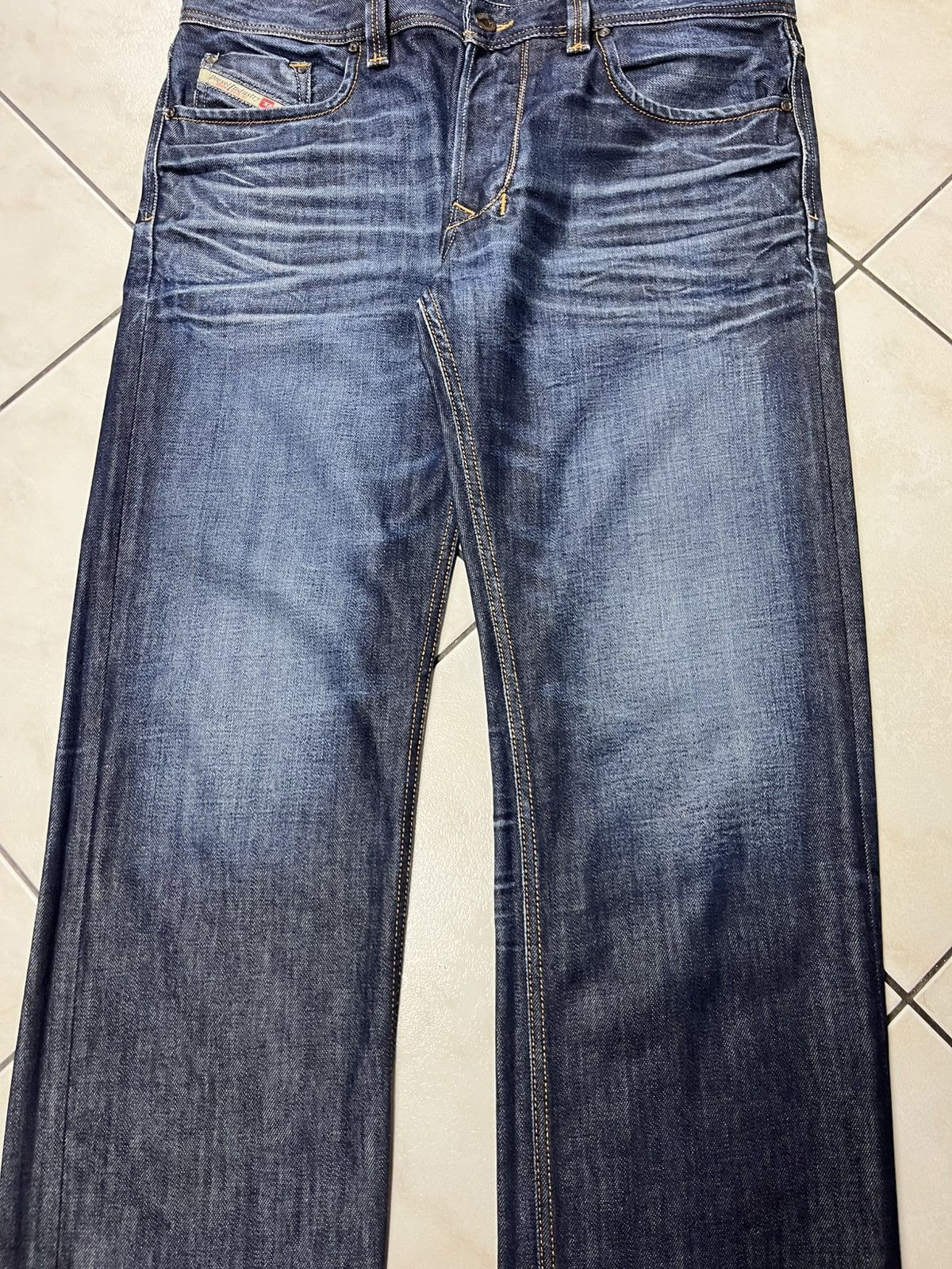 Diesel × Vintage Vintage Diesel larkee waxed y2k distressed denim jeans pants Size US 34 / EU 50 - 4 Thumbnail