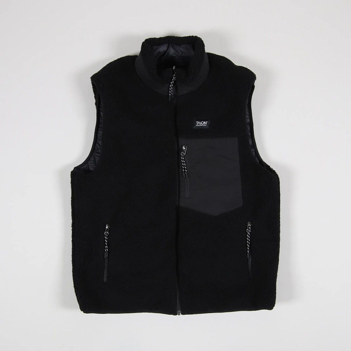 TAION TAION Men's Reversible Boa Fleece Down Vest in Black/Black Size US M / EU 48-50 / 2 - 1 Thumbnail