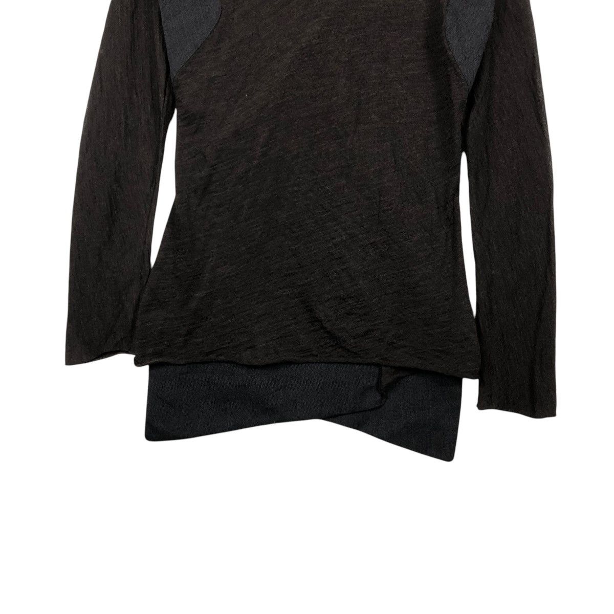 Yohji Yamamoto VINTAGE DOUBLE COLLAR JACKET ASYMMETRICAL DESIGN RICH BLACK Size M / US 6-8 / IT 42-44 - 11 Thumbnail