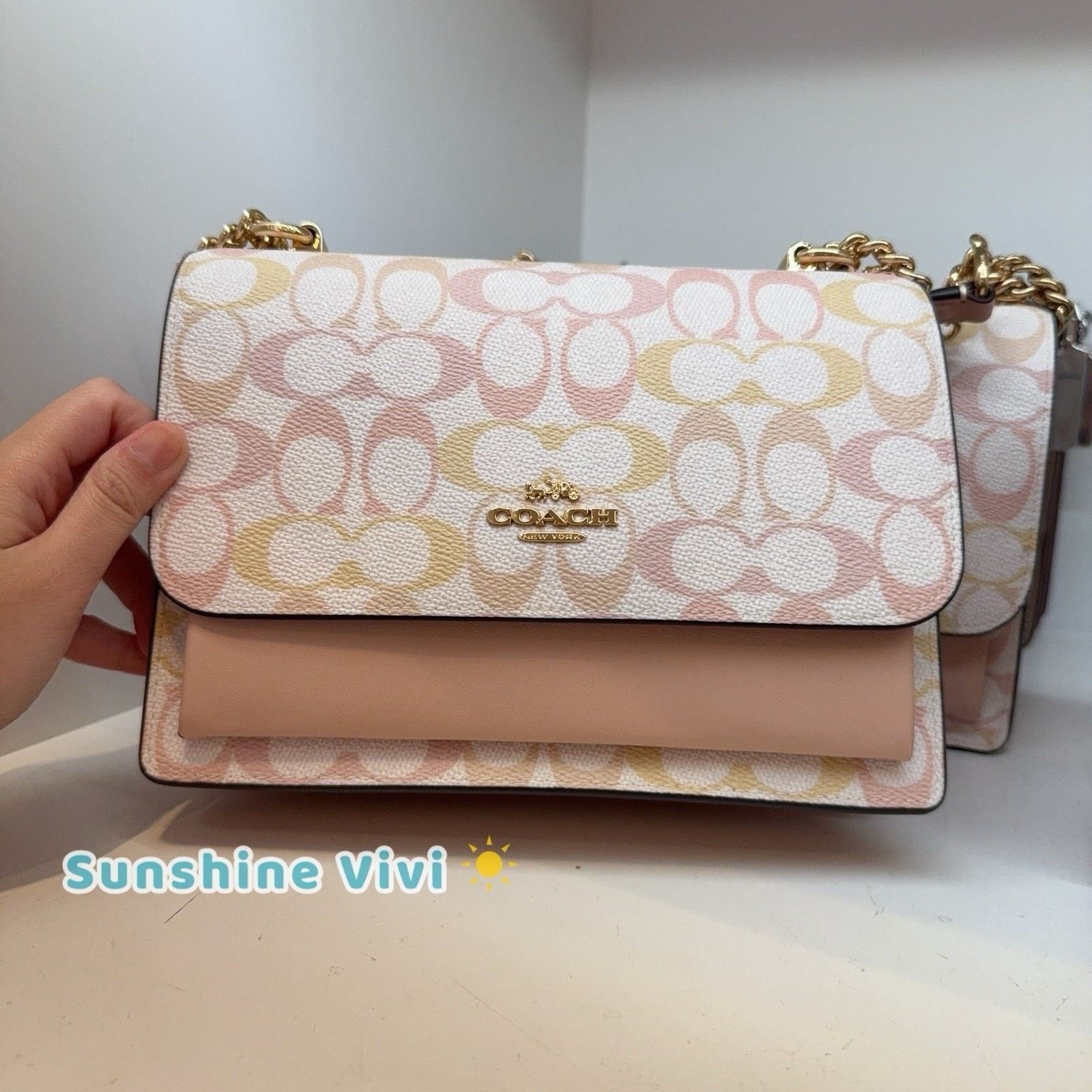 Coach NWT Coach Klare Crossbody Bag Canvas CDZ07 Chalk/Pink Size ONE SIZE - 2 Thumbnail
