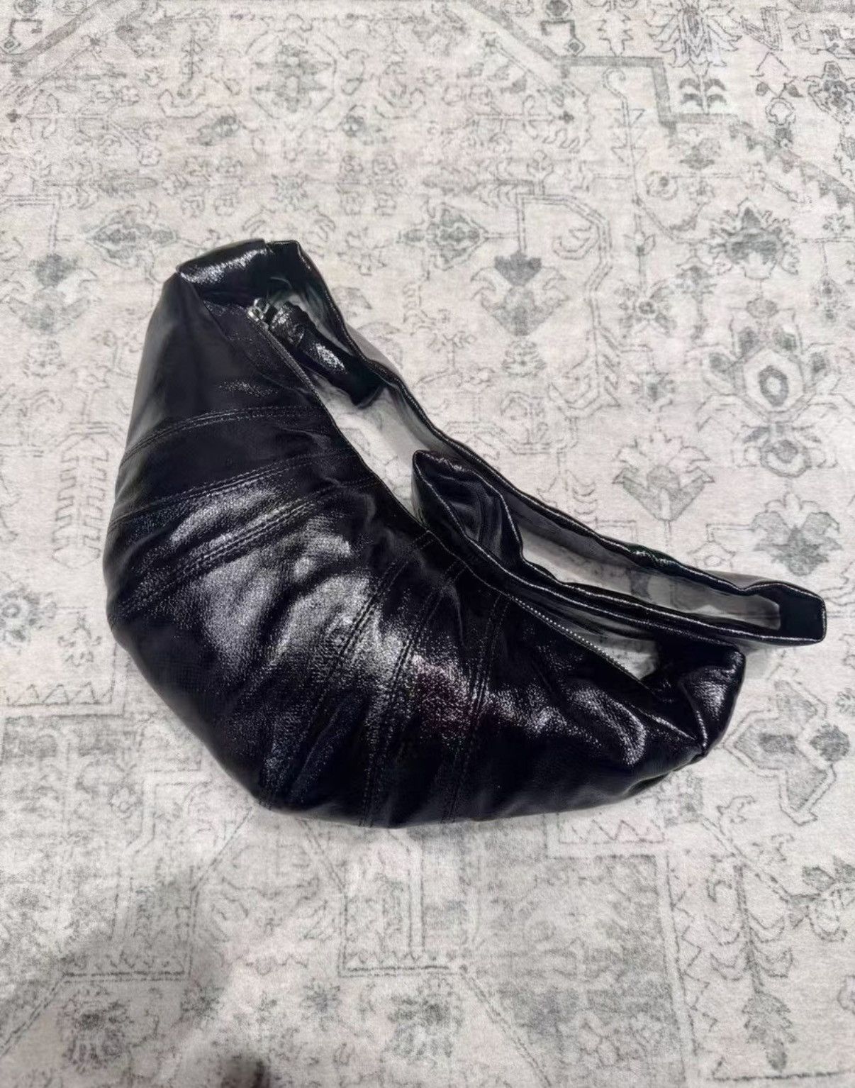 Lemaire Lemaire Croissant Bag, Black Truffle Coated KKKK102608 Size ONE SIZE - 2 Thumbnail