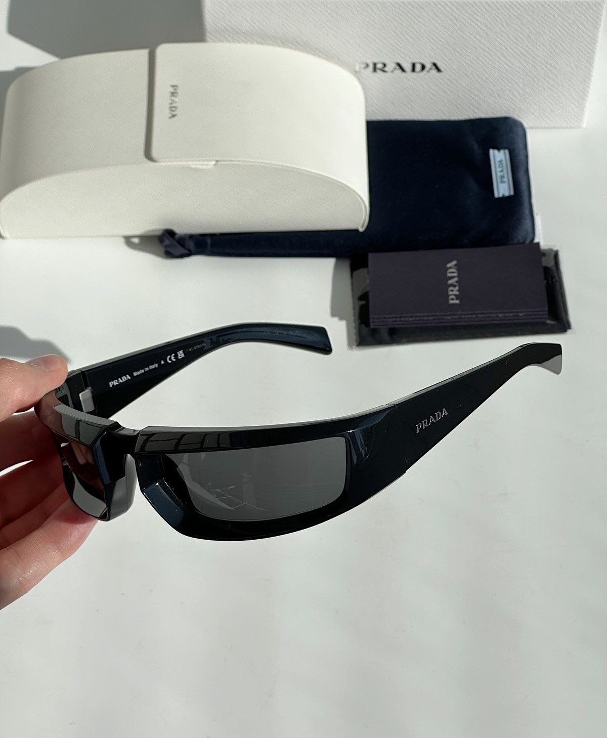 Prada × Raf Simons × Vintage PRADA 2023 Slim Wrap Sunglasses  display picture 3