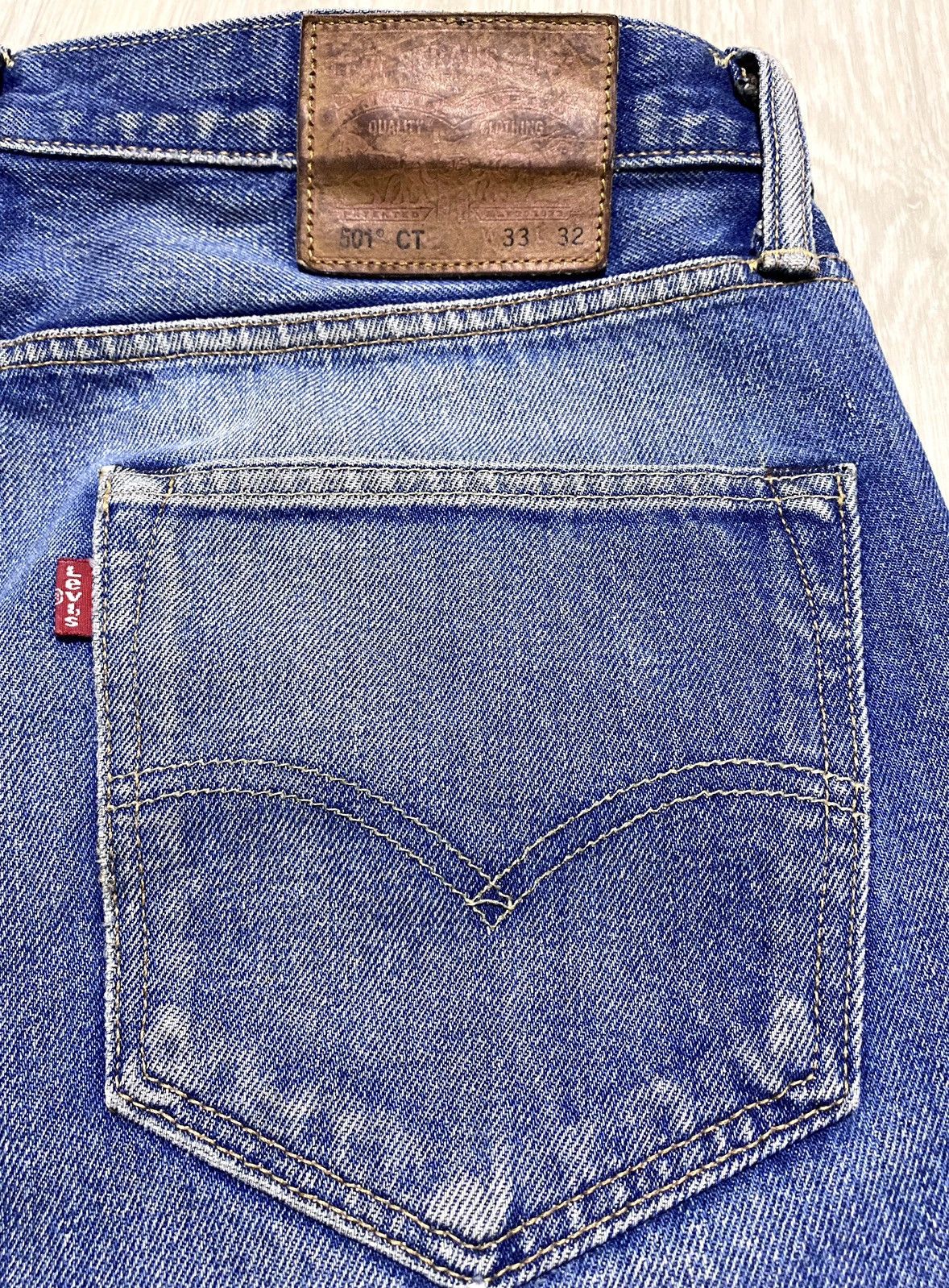 Levi's Vintage Clothing Levi’s 501 CT Customized Tapered Washed Heritage Denim Jeans Size US 33 - 21 Thumbnail