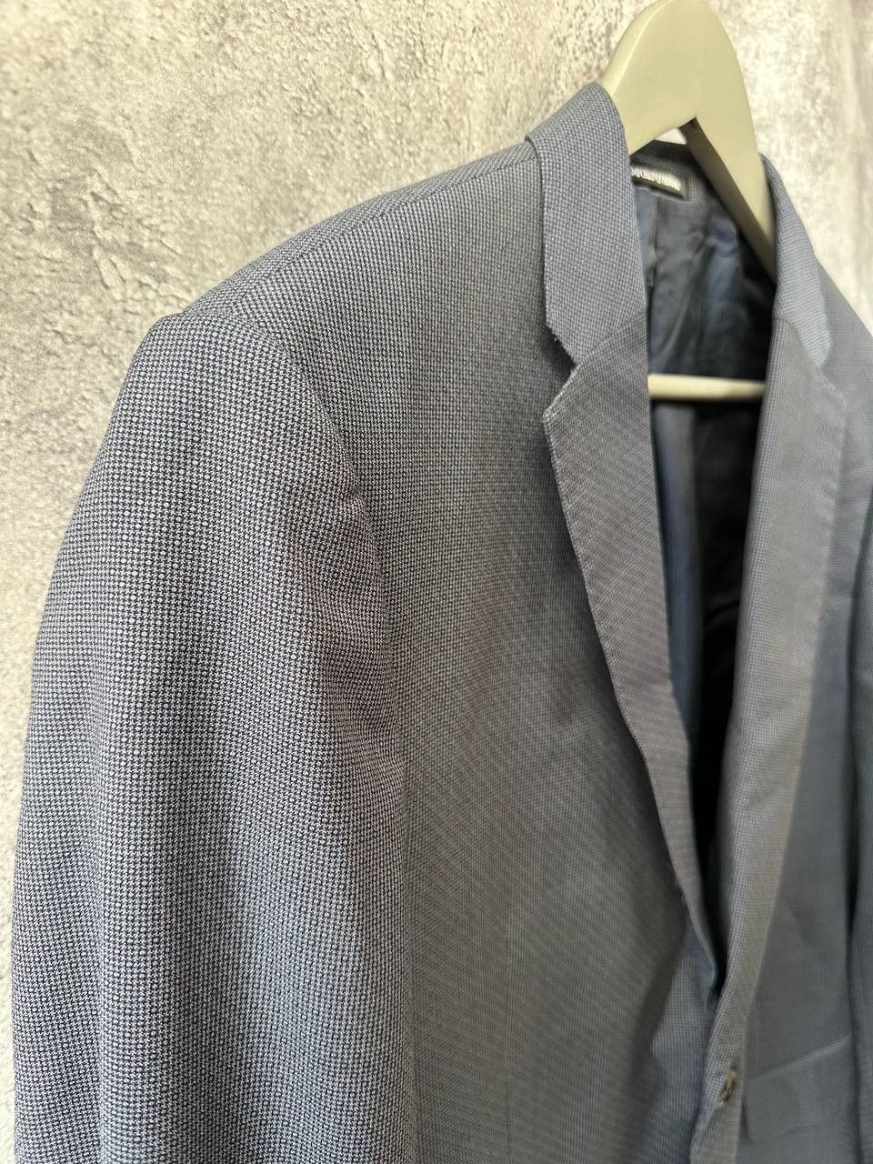 Designer × Emporio Armani Emporio Armani M Line Lana Wool Tweed Blazer Notch Jacket Size 50R - 4 Thumbnail