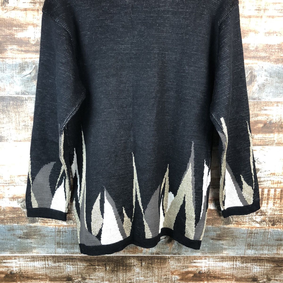 Vintage Japan vintage leopard love Black Knitwear #A1733 Size M / US 6-8 / IT 42-44 - 11 Thumbnail