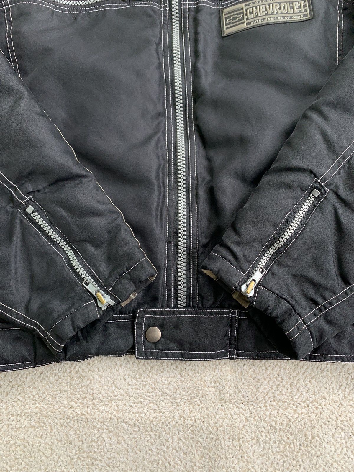 Japanese Brand × Vintage Vintage Chevrolet zipper Down Jacket Reflective striped Size US L / EU 52-54 / 3 - 10 Thumbnail