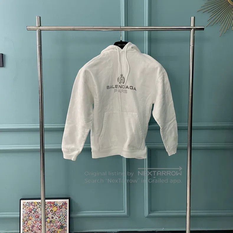 Balenciaga Balenciaga White crown logo hoodie Size US XS / EU 42 / 0 - 1 Thumbnail