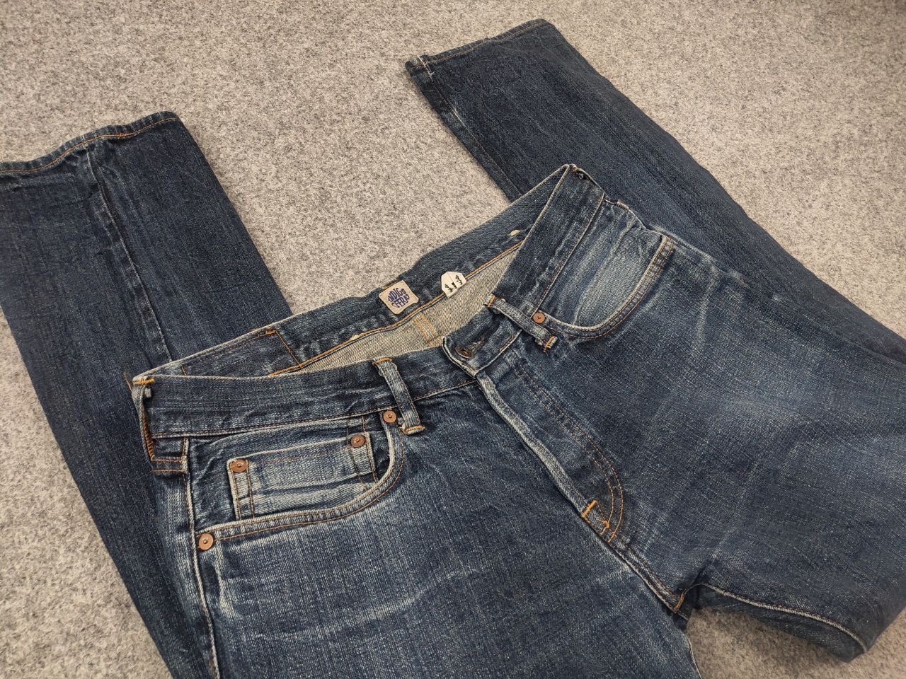 Indigofera Indigofera Vintage Selvedge Distressed Japan Denim Jeans Size US 34 / EU 50 - 10 Thumbnail