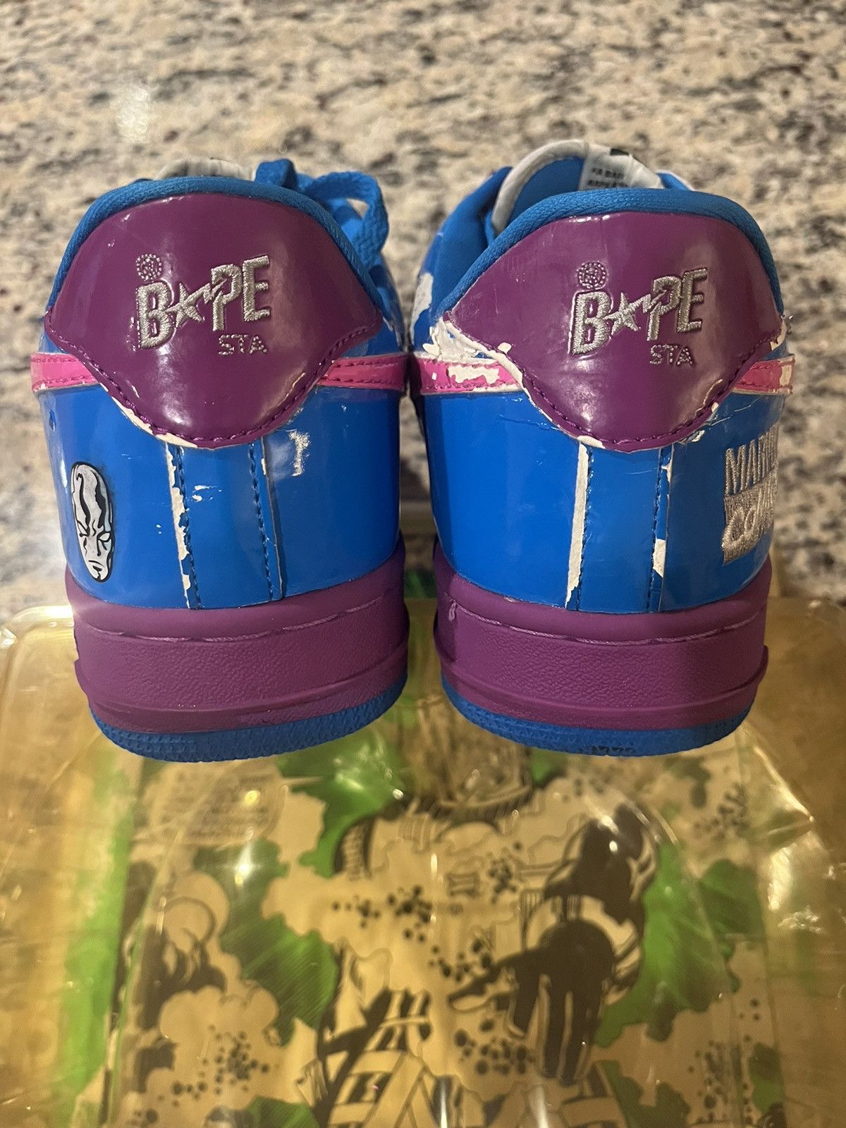 Bape × Marvel Comics Bape x Marvel Silver Surfer Bapesta Size US 10.5 / EU 43-44 - 6 Thumbnail