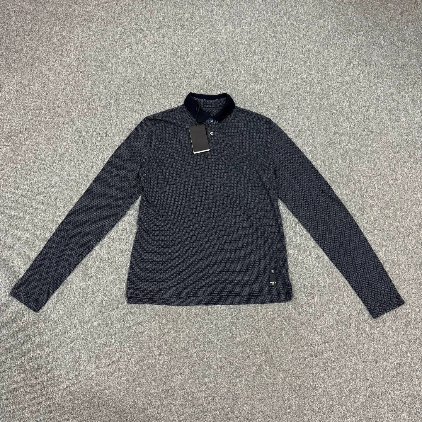 Fendi Fendi FF all over print long sleeve Polo 48 unused Size US M / EU 48-50 / 2 - 1 Thumbnail