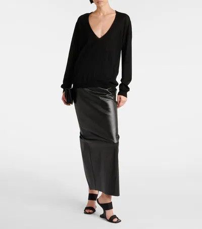 Rick Owens o1y0126 Wool Sweater in Black Size S / US 4 / IT 40 - 3 Thumbnail