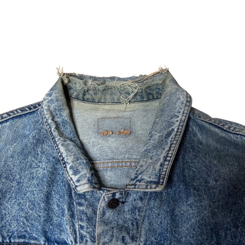 Levi's × Levi's Vintage Clothing × Vintage VTG 80s Levi’s Acid Wash Denim Trucker Jacket XL Thrashed Size XL / US 12-14 / IT 48-50 - 5 Thumbnail