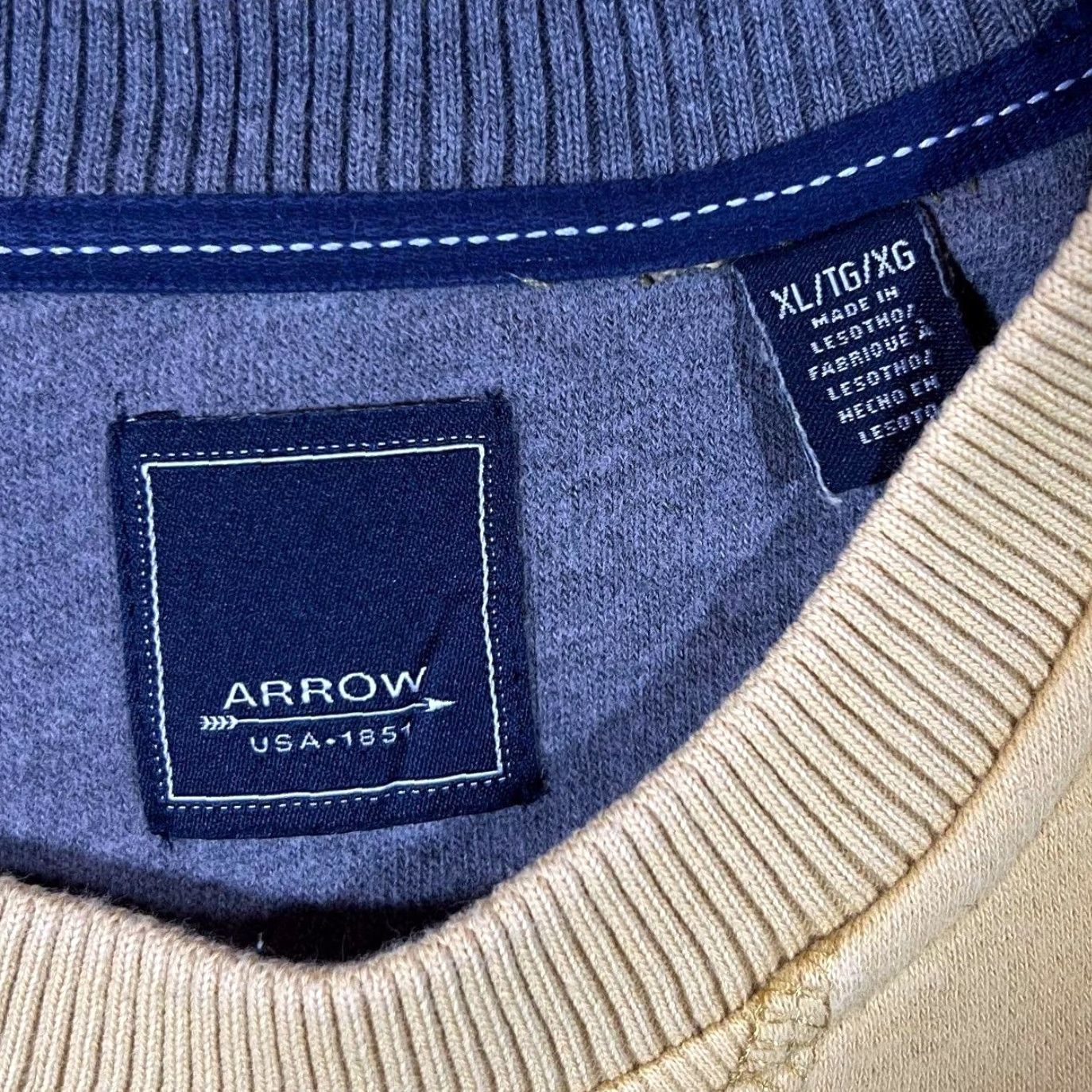 Arrow Arrow USA Classic Basic Blank Essential Crewneck Sweatshirt XL Yellow. Size US XL / EU 56 / 4 - 3 Thumbnail