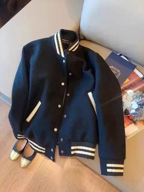 VIBE Vintage Street Letter Loose Casual L Baseball Jacket Size US L / EU 52-54 / 3 - 2 Thumbnail