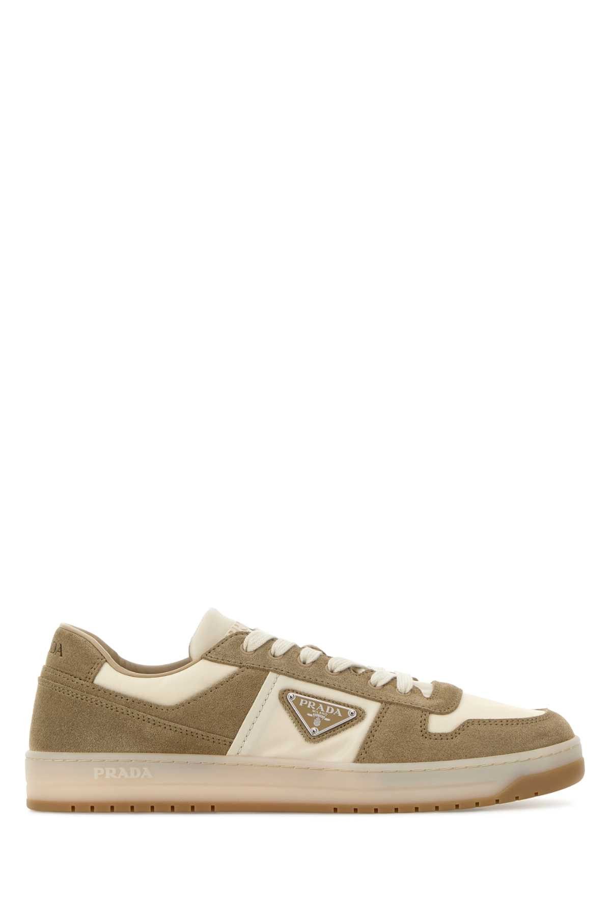 Prada Two-Tone Canvas And Suede Downtown Sneakers Size US 7.5 / EU 40-41 - 1 Thumbnail