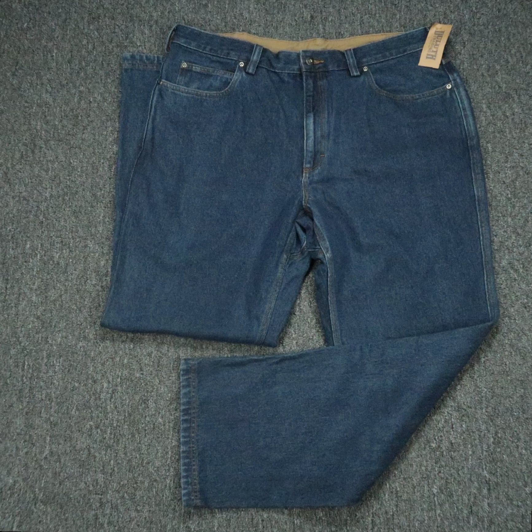 Denime Duluth Jeans Men 40x32 Blue Ballroom 5-Pocket Denim Workwear NWT Jeans Regular Straight 40 In Inseam 32 Cotton Denim NWT Mens Size US 40 / EU 56 - 2 Thumbnail