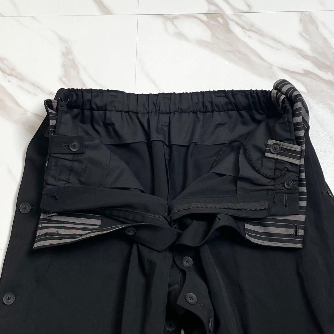 Yohji Yamamoto Yohji Yamamoto Pour Homme - Asymmetrical Buttons Wide Pants Size US 30 / EU 46 - 5 Thumbnail