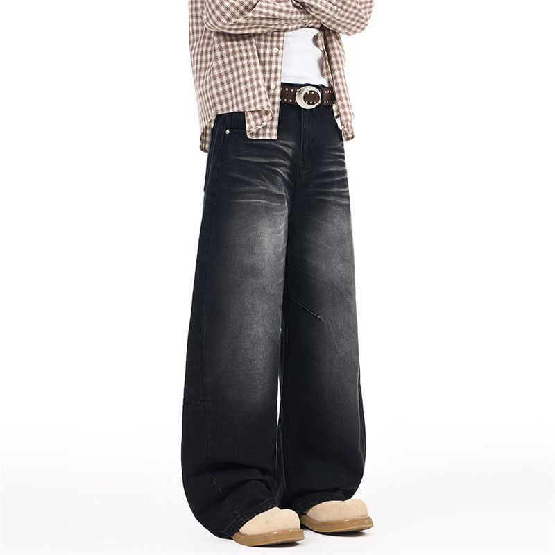 Vintage Washed vintage men's cleanfit distressed curved blade jeans Size US 32 / EU 48 - 3 Thumbnail