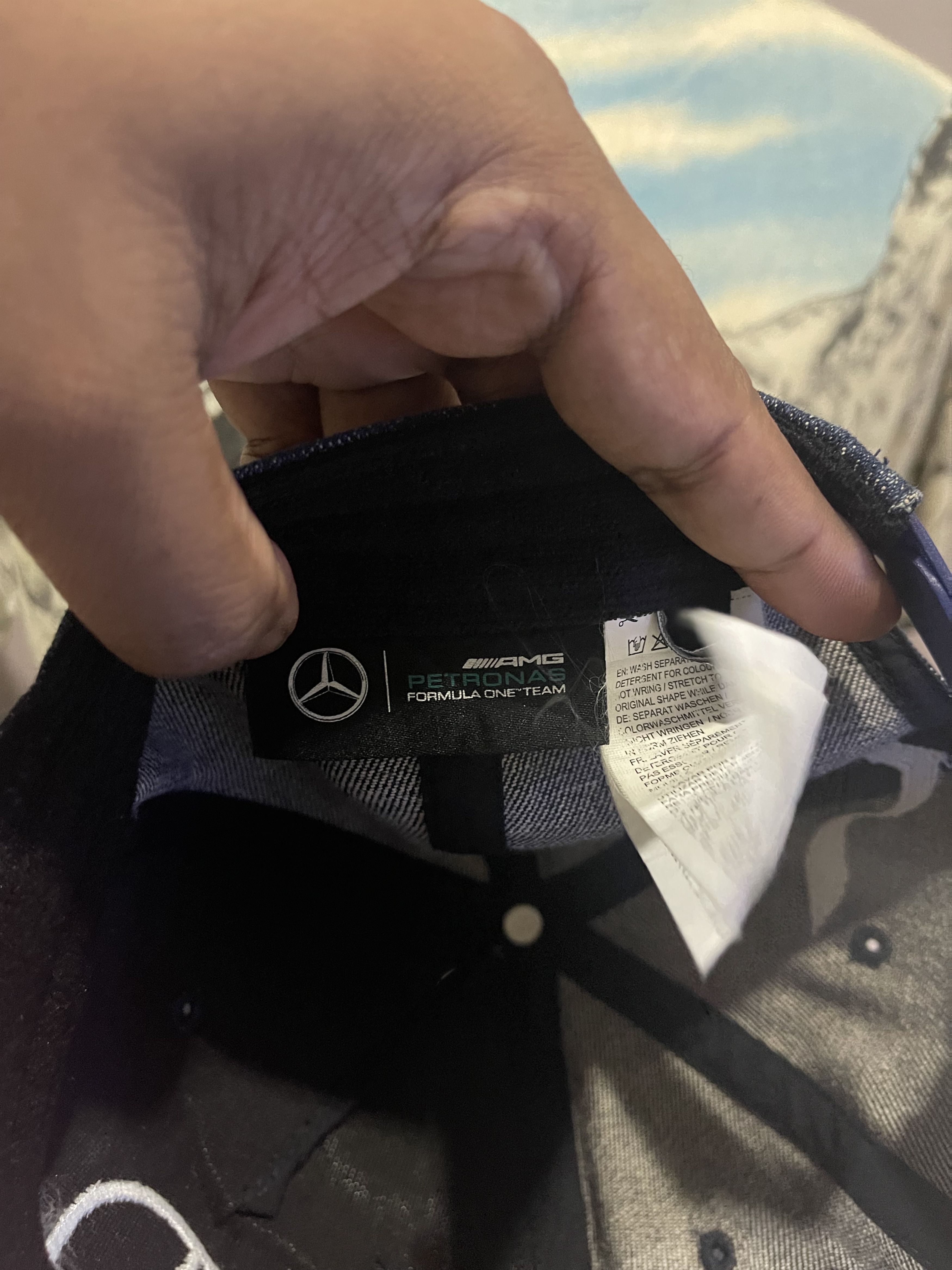 Mercedes-Benz Denim Mercedes AMG Petronas F1 Lewis Hamilton Cap Size ONE SIZE - 8 Thumbnail