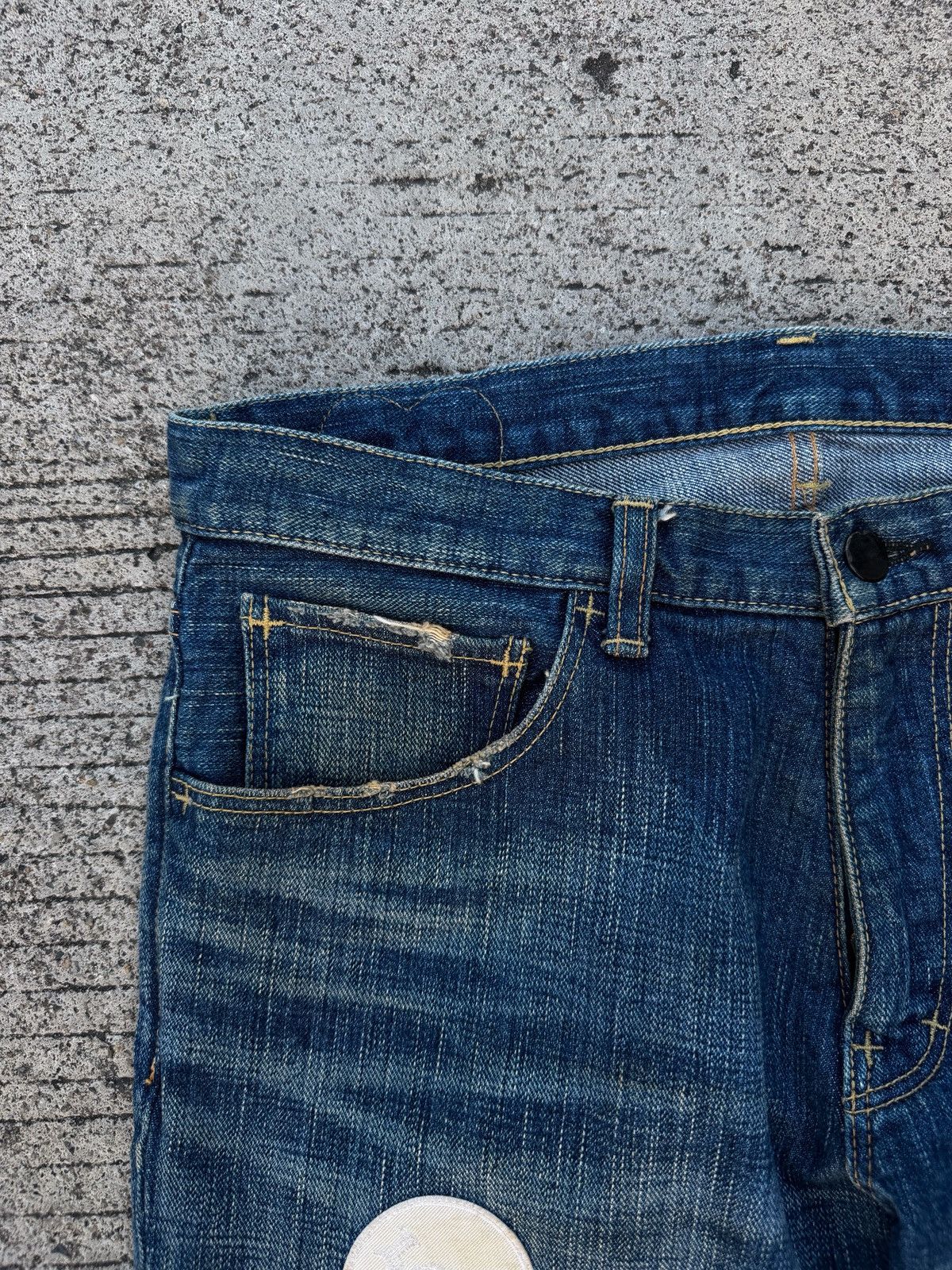 Number (N)ine Number (N)ine AW04 Patch Grunge Denim Size US 32 / EU 48 - 7 Thumbnail