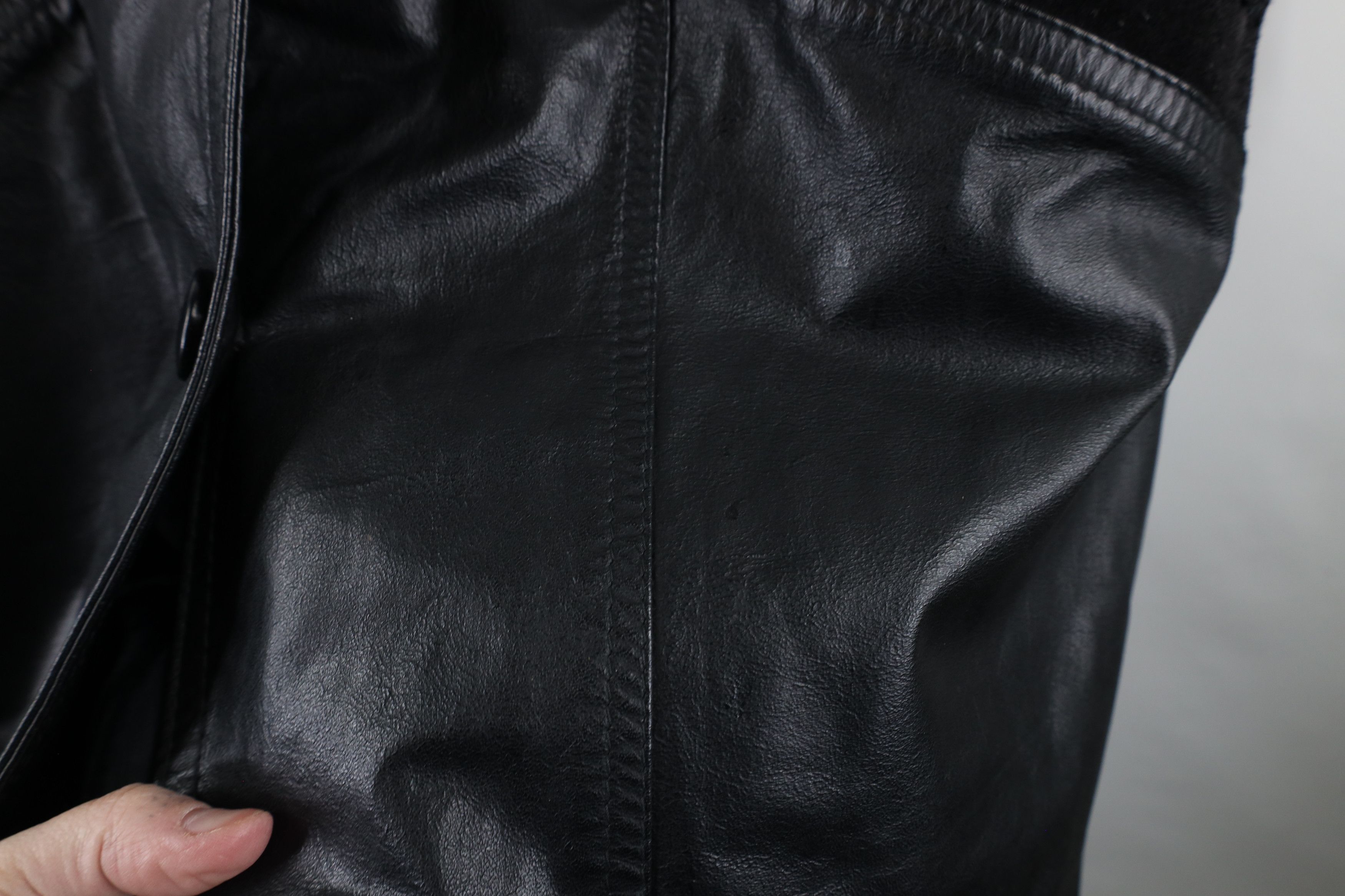 Vintage Vintage 90s Streetwear Gothic Distressed Leather Jacket Size S / US 4 / IT 40 - 6 Thumbnail