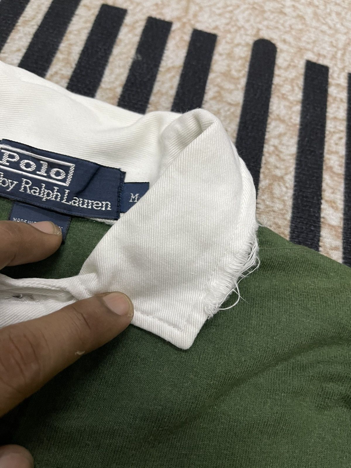 Polo Ralph Lauren 1990 POLO RALPH LAUREN STRIPES KANYE WEST STYLE POLO SHIRT Size US M / EU 48-50 / 2 - 14 Thumbnail