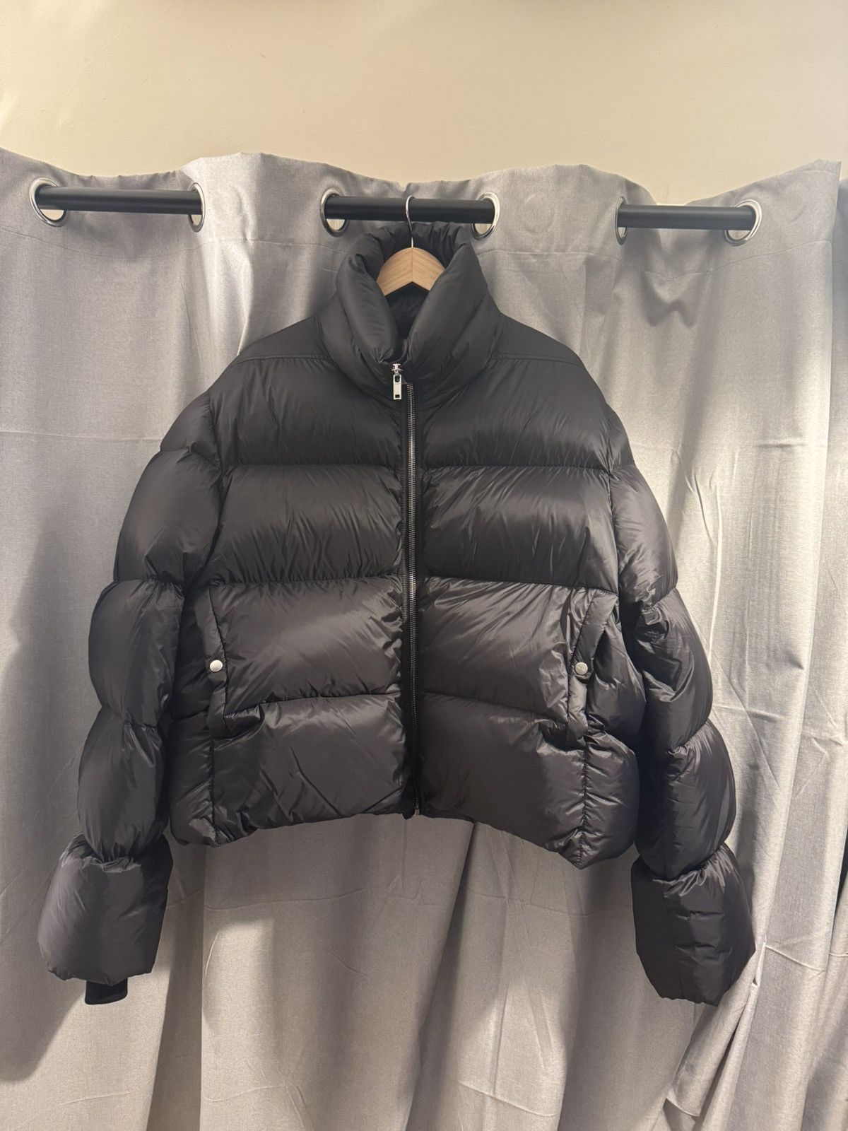 Rick Owens Rick Owen's Turtle Cropped Puffer Jacket black BLACK Size US M / EU 48-50 / 2 - 1 Thumbnail
