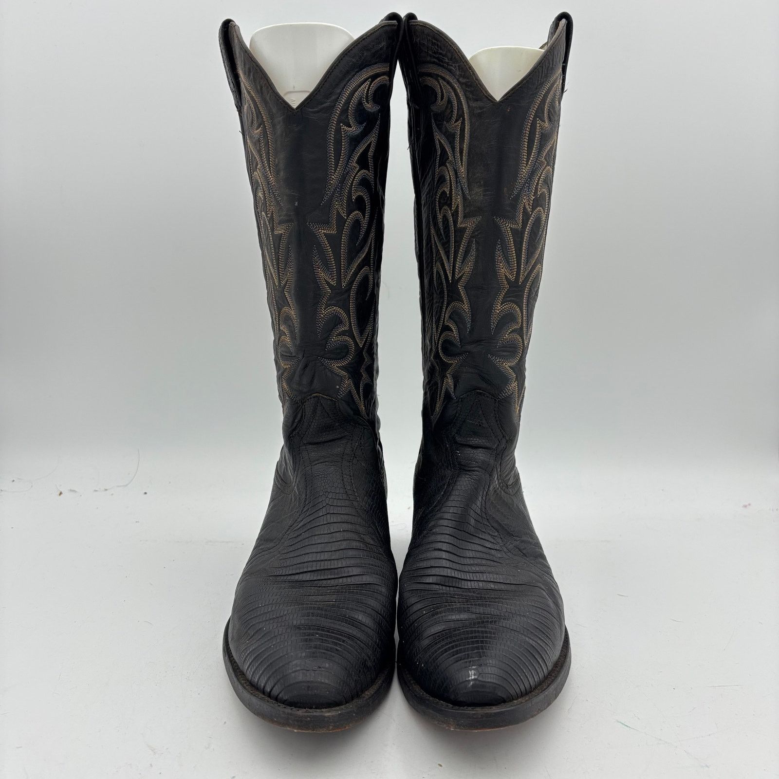 Larry Mahan Vintage 80s Larry Mahan Cowboy Boots Western Lizard 10 D Size US 10 / EU 43 - 2 Thumbnail