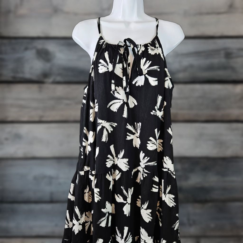 Vintage ee:some Womens Maxi Dress S Small Black Cotton Sleeveless Casual Summer Spring Maxi Womens Small Black Cotton Sleeveless Dress Size S / US 4 / IT 40 - 1 Thumbnail