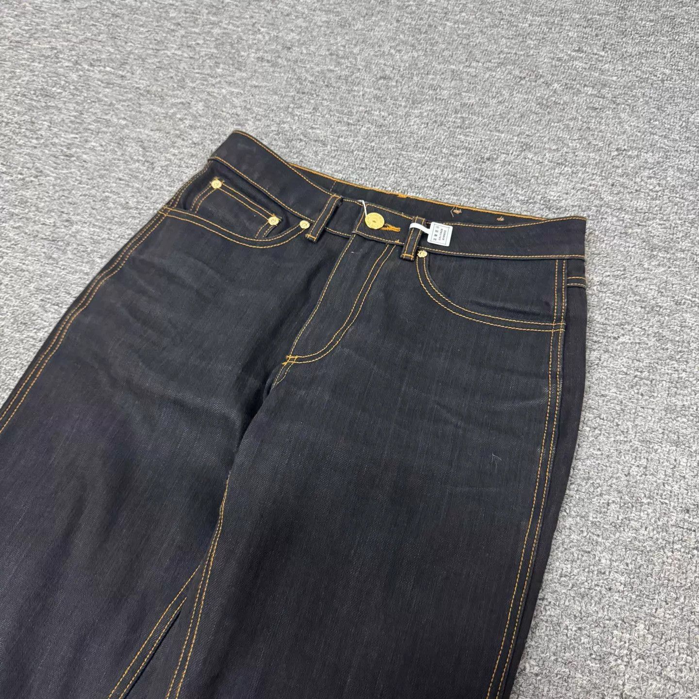 Burberry Burberry navy blue topstitch flared jeans hem slit 26 99new Size 26" / US 2 / IT 38 - 4 Thumbnail