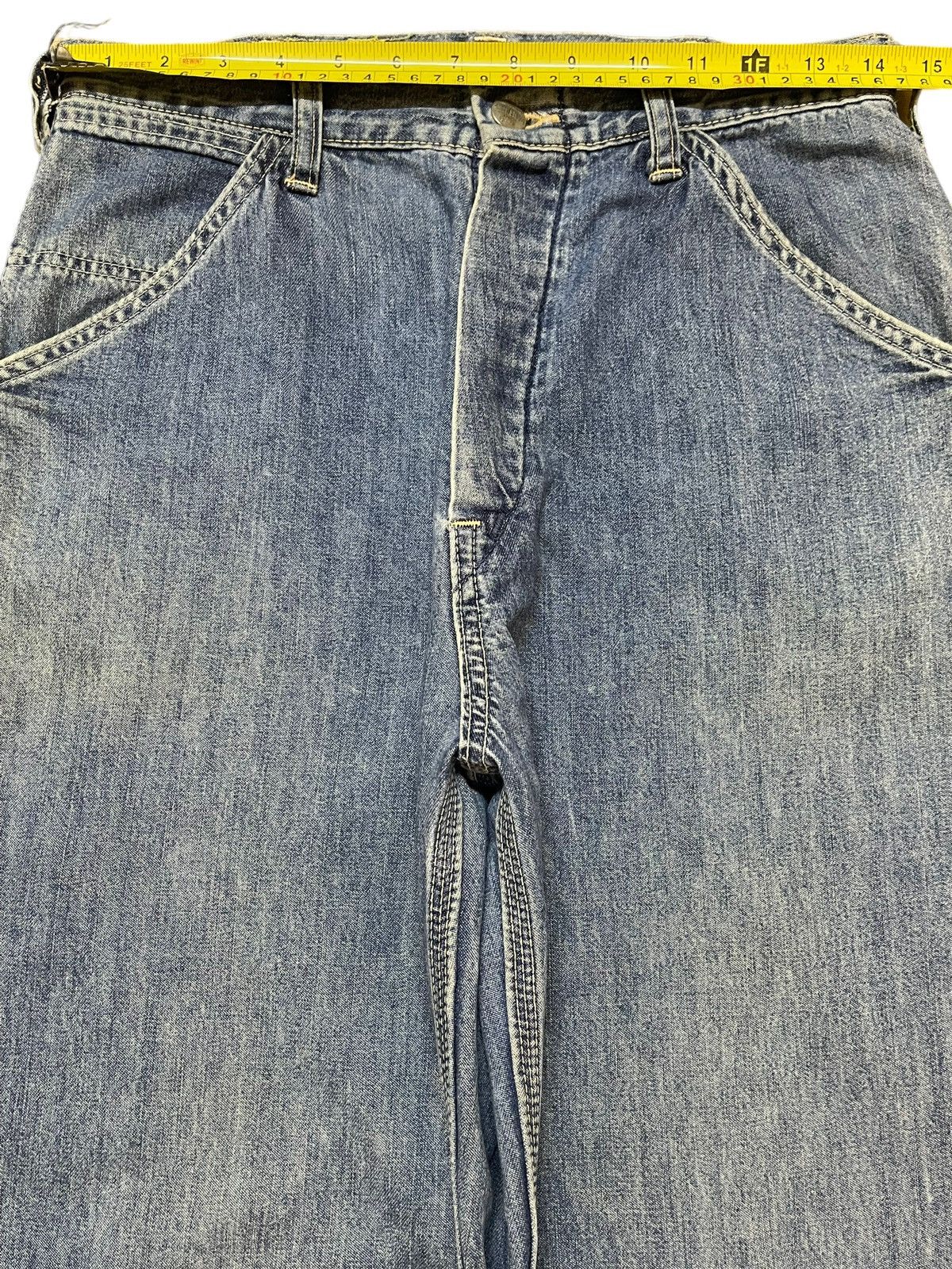 45rpm Vintage Japan 45Rpm Blue Wash Carpenter Baggy Denim Size US 28 / EU 44 - 12 Thumbnail