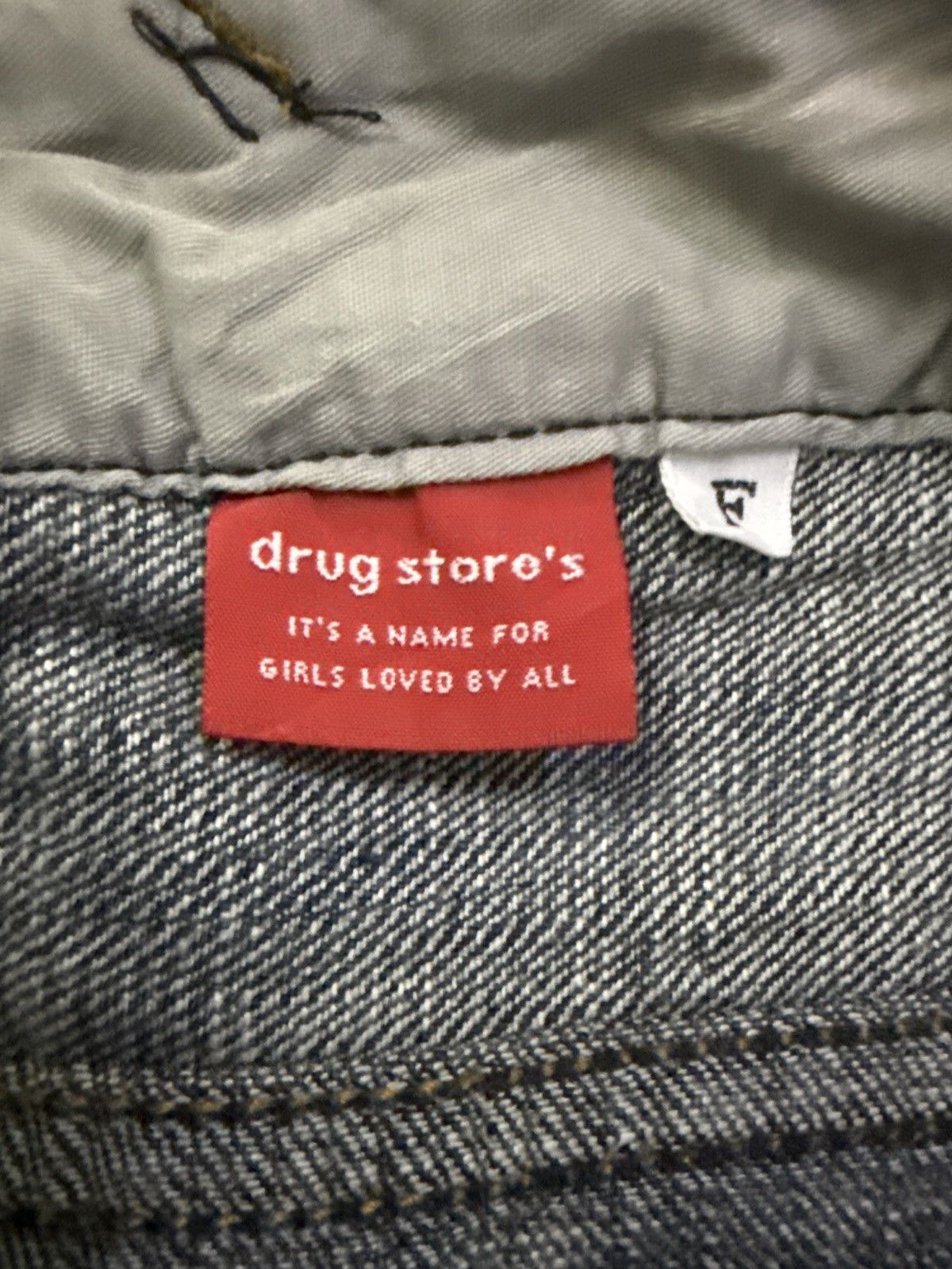 DrunknMunky × Japanese Brand Y2K Drug Store Japan Patchwork Cut & Sew Denim Pants Size US 32 / EU 48 - 19 Thumbnail