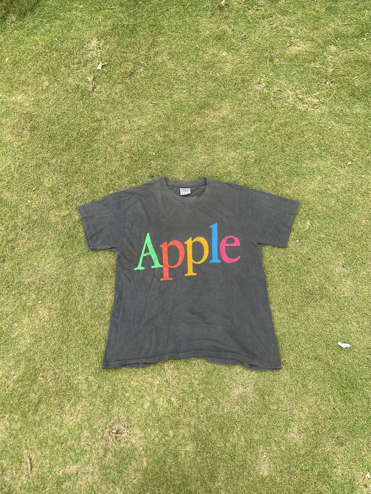 Apple Vintage 90s Apple tees Sun Faded TEES Size US L / EU 52-54 / 3 - 4 Thumbnail