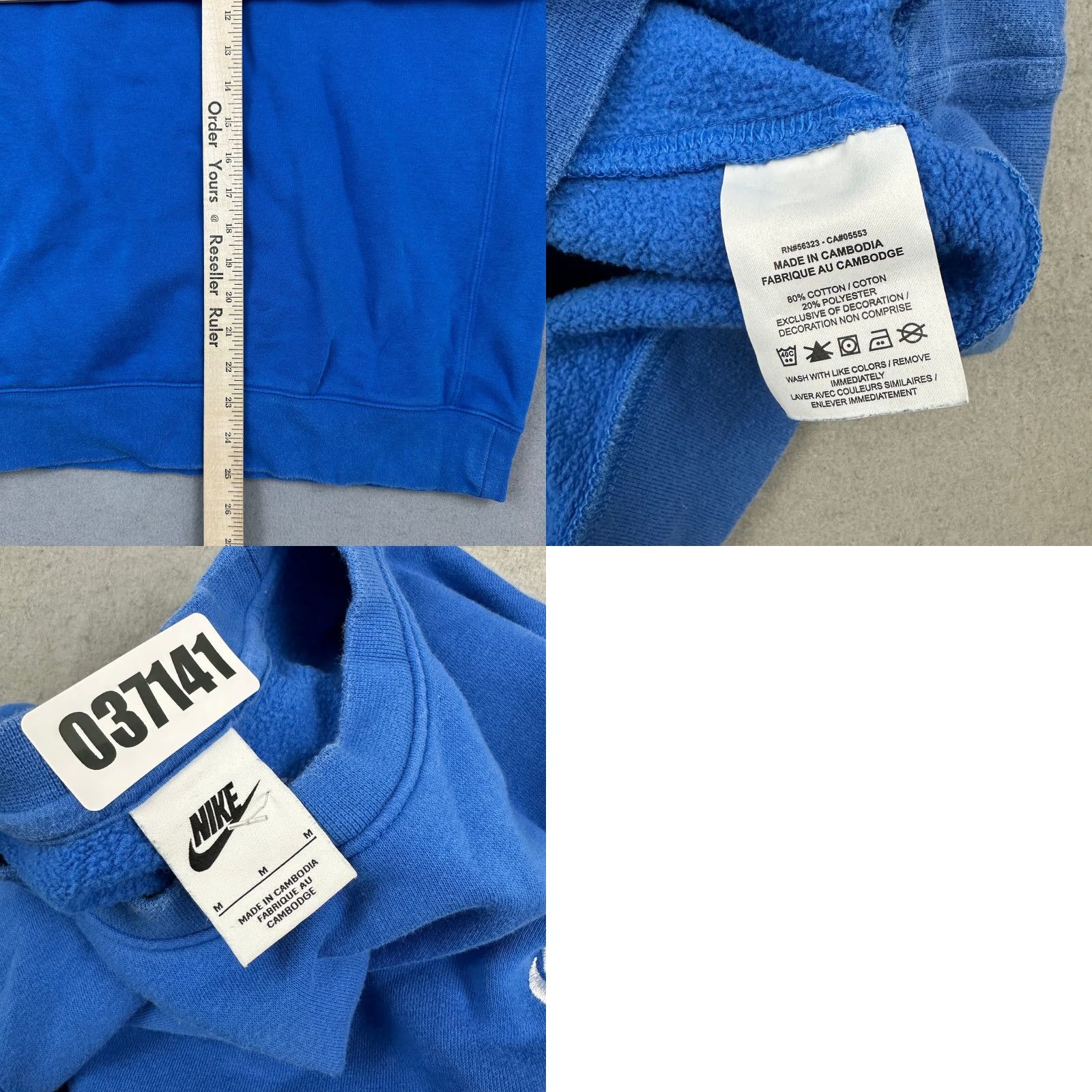 Nike Nike Sweatshirt Men Medium Blue Embroidered Swoosh Crewneck Pullover Gym & Training Regular Size M Size US M / EU 48-50 / 2 - 8 Thumbnail