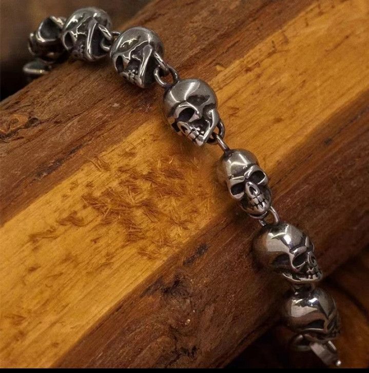 Japanese Brand × Vintage Vintage Gothic Skull Head Bracelets Size ONE SIZE - 3 Thumbnail