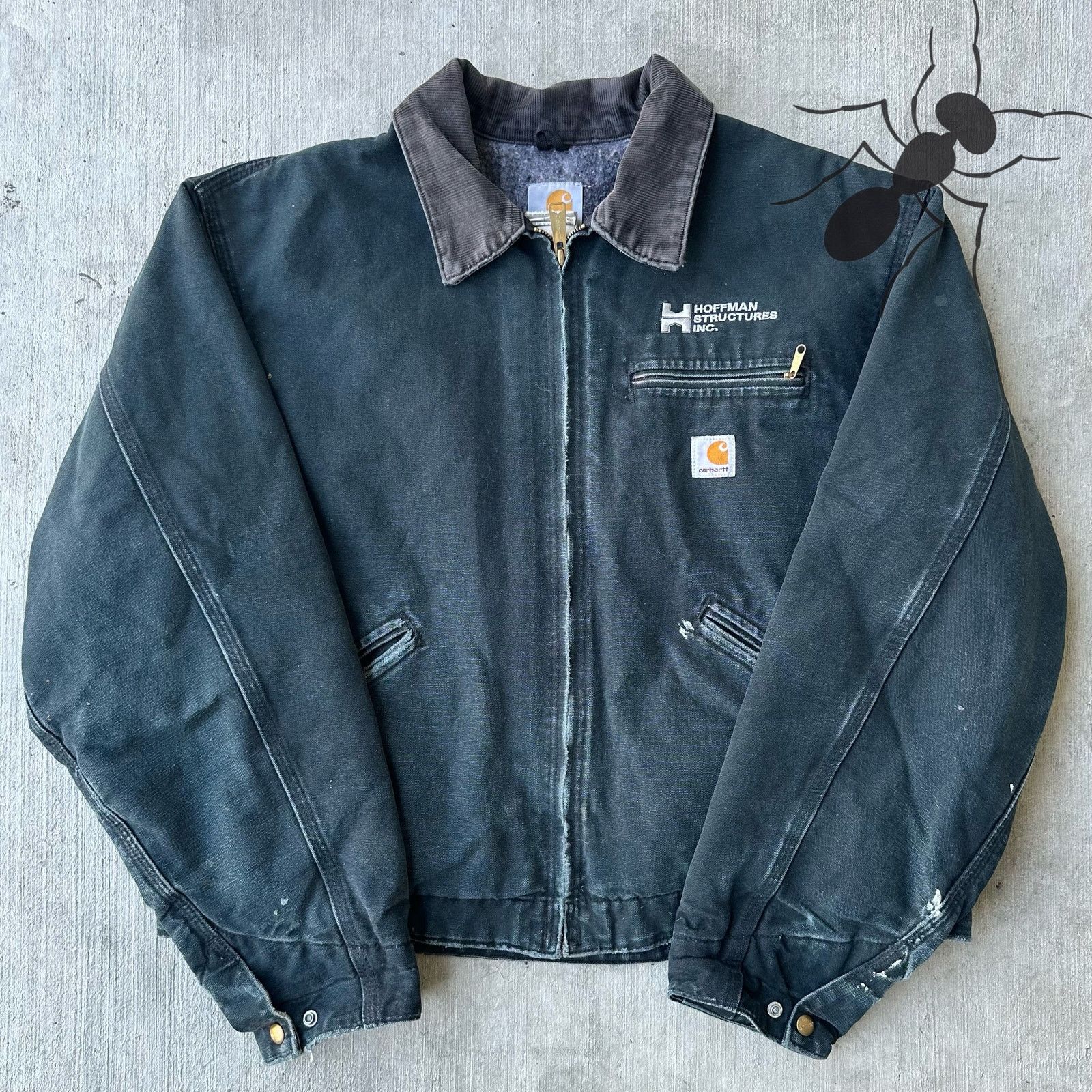 Carhartt × Carhartt Wip × Vintage 90s Carhartt Detroit Black Wash 