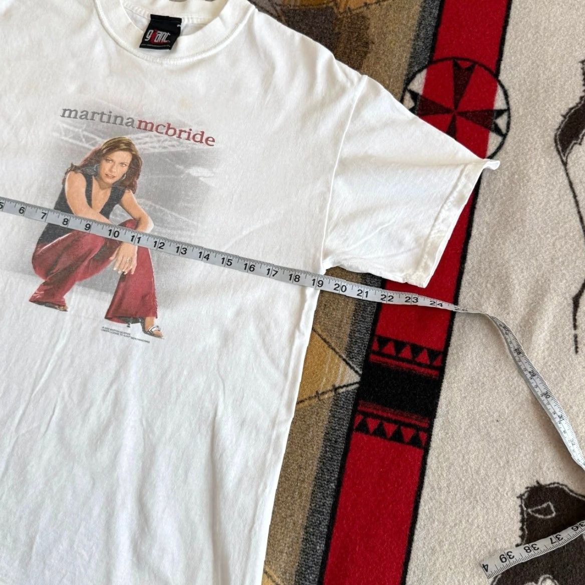 La Martina VINTAGE Martina McBride Music T-Shirt Giant White Short Sleeve M Men 2000s Y2K Country Band Shirt Size US M / EU 48-50 / 2 - 7 Thumbnail