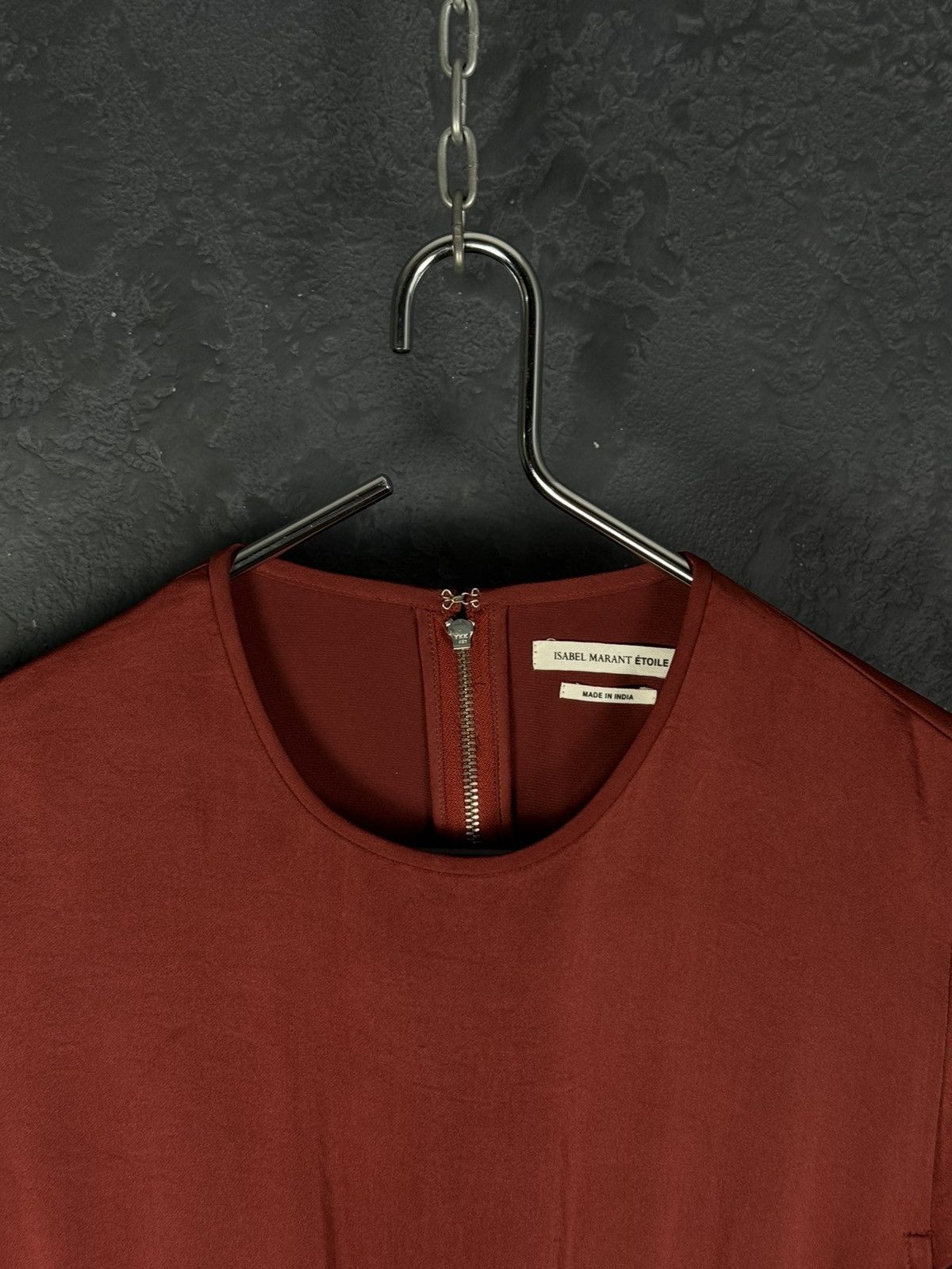 Isabel Marant Isabel Marant Etoile Burgundy Midi Dress With Sleeves Size XS / US 0-2 / IT 36-38 - 8 Thumbnail