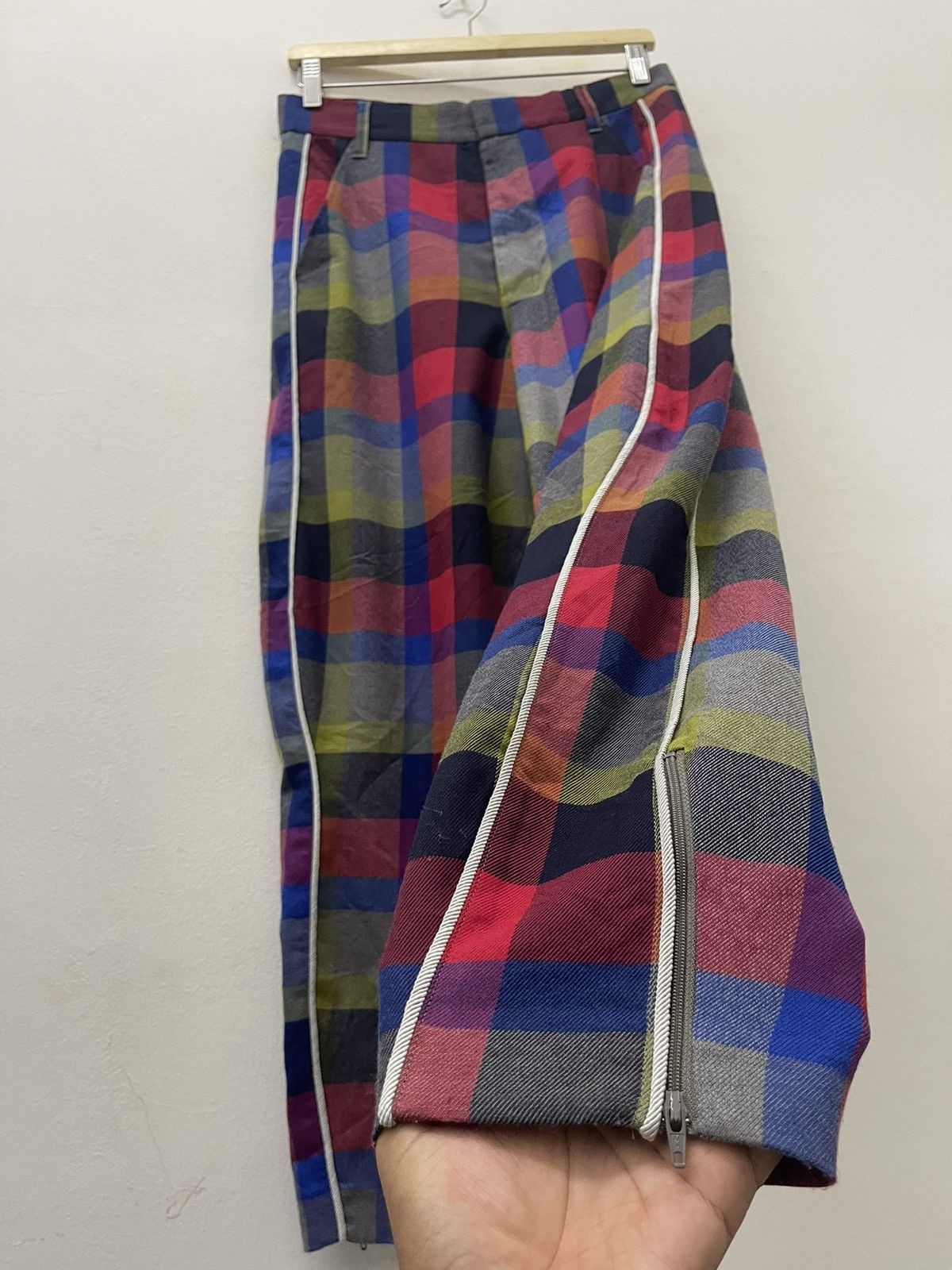 Issey Miyake Rare Vintage MERCIBEAUCOUP Issey Miyake Plaid Pant Size US 29 - 5 Thumbnail