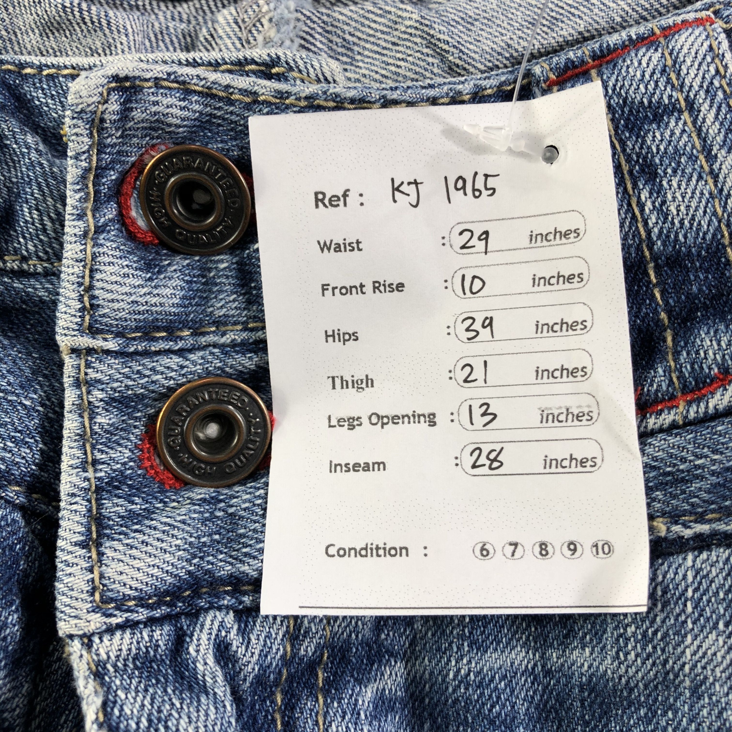 Japanese Brand Vintage Japanese Brand Faded Double Waist Jeans KJ1965 Size US 28 / EU 44 - 10 Thumbnail