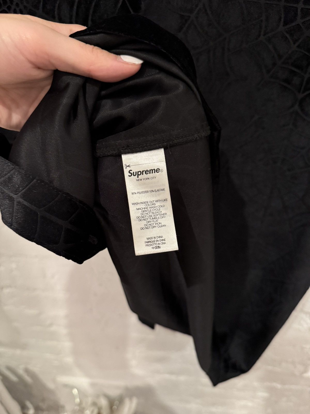 Supreme Supreme velour spider web shirt FW2022 Size US S / EU 44-46 / 1 - 5 Thumbnail