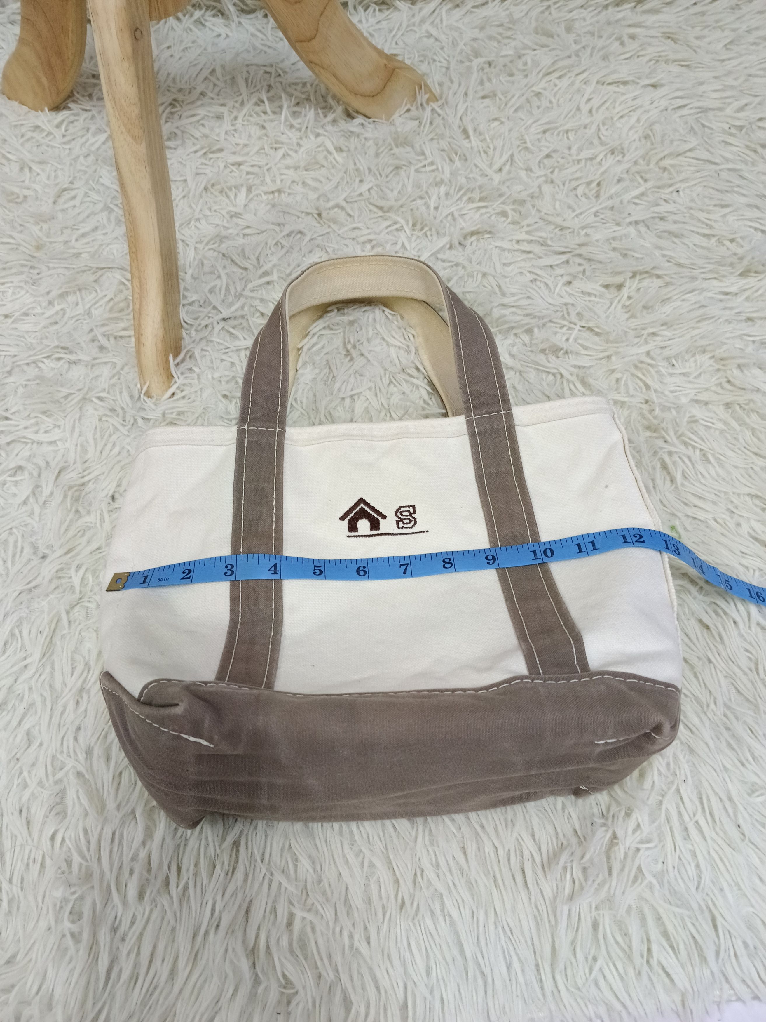 L.L. Bean DiSTRESS L.L BEAN VINTAGE HARD CANVAS TOTE BAG Size ONE SIZE - 9 Thumbnail