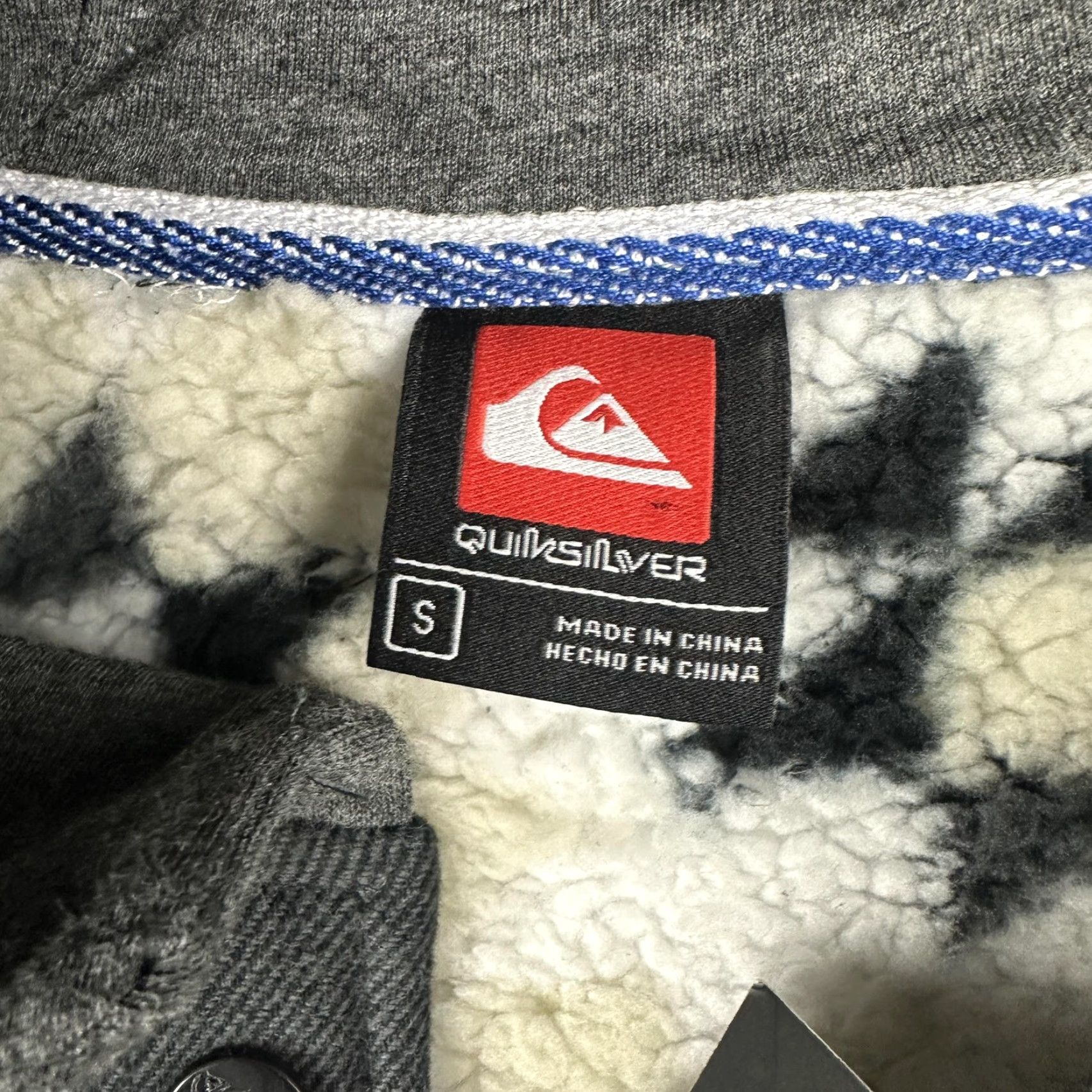 Quiksilver Quiksilver Jacket Mens Small Gray Hooded Sherpa Lined Snap Parka QSM35LW147 NWT Size US S / EU 44-46 / 1 - 3 Thumbnail