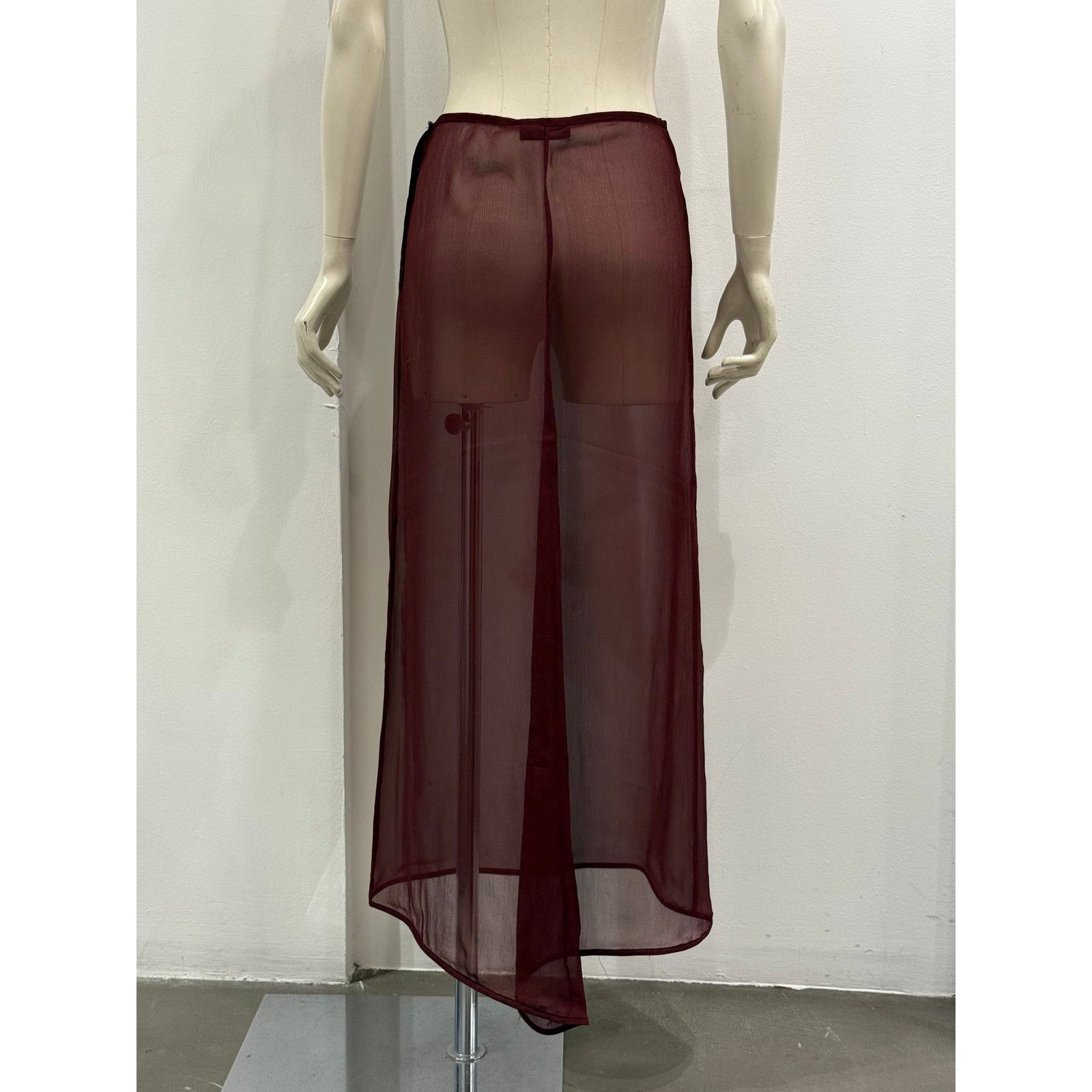 Prada S/S1997 Prada silk long red skirt Size 28" / US 6 / IT 42 - 2 Thumbnail