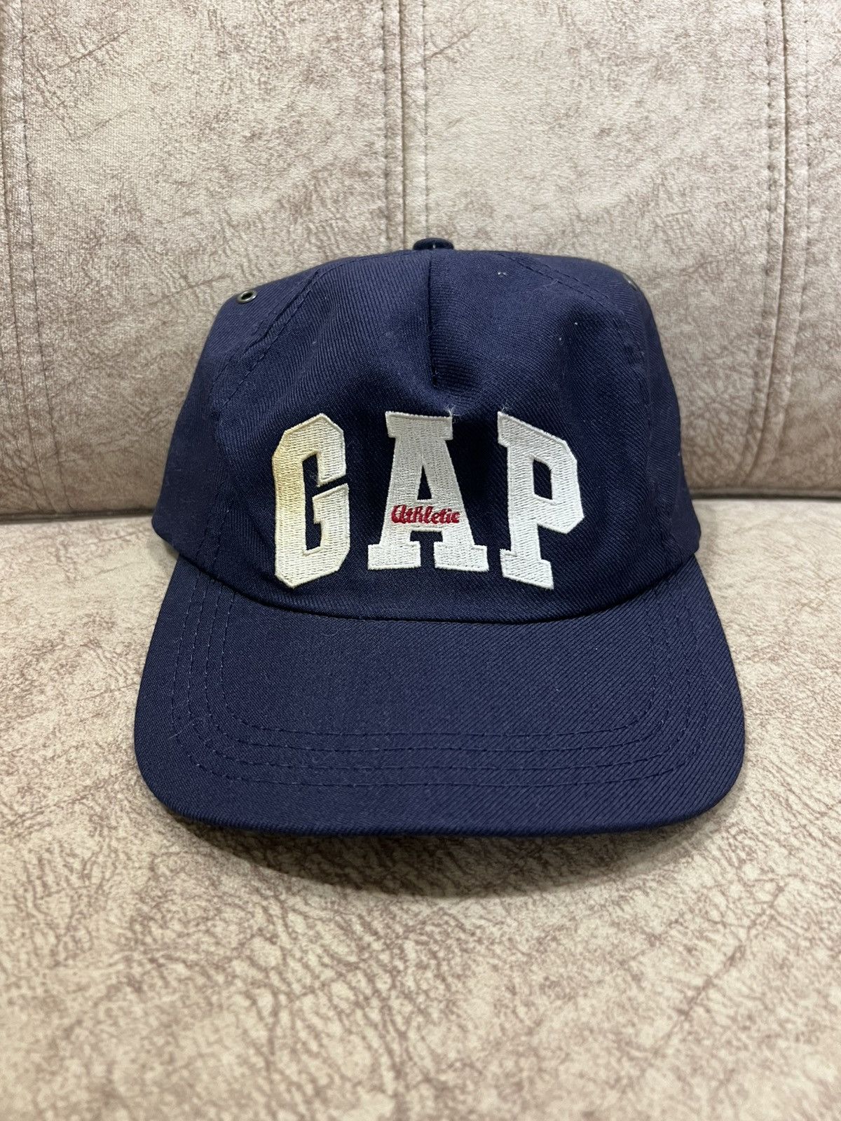 Gap Vintage GAP 🇺🇸 Athletic Big Logo Wool Blend Navy Snapback Cap Size ONE SIZE - 2 Thumbnail